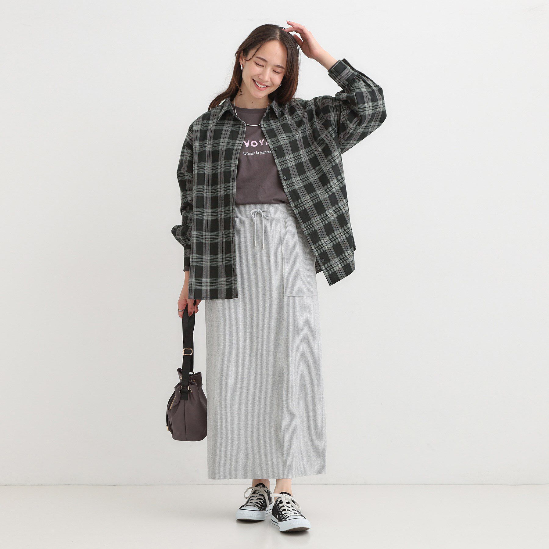 SHOO･LA･RUE「【着丈選べる】オーバーサイズのチェックシャツ」|シャツ・ブラウス|