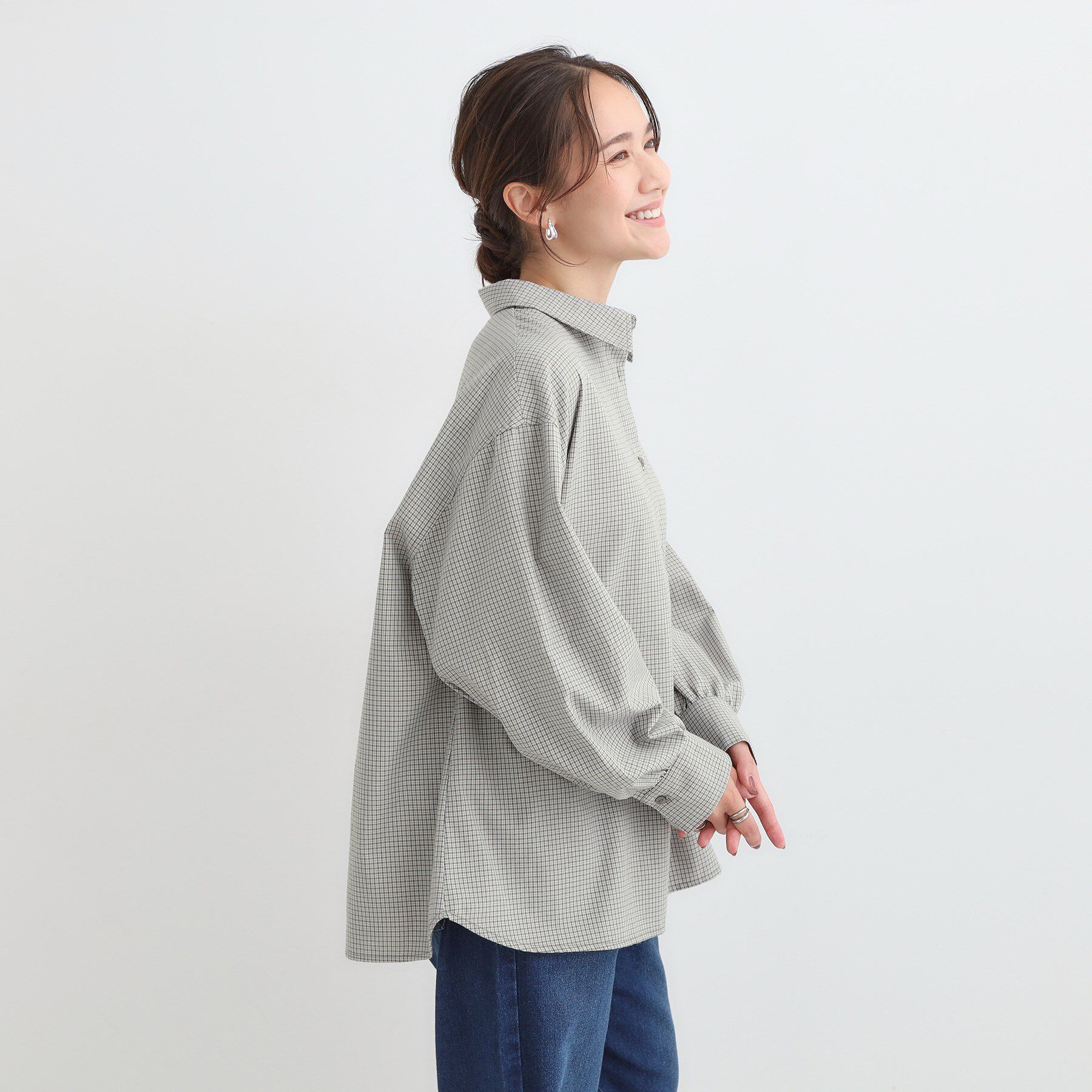 SHOO･LA･RUE「【着丈選べる】オーバーサイズのチェックシャツ」|シャツ・ブラウス|
