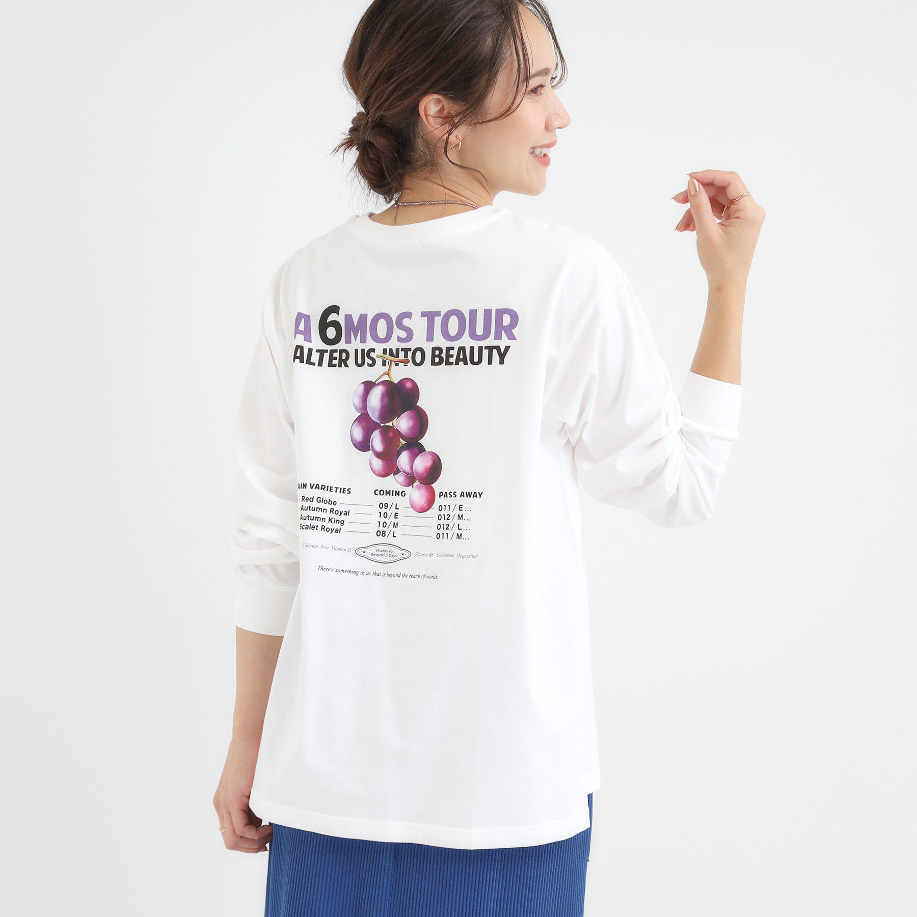 SHOO･LA･RUE「グラフィックアソート ベーシックロンT」|Tシャツ・カットソー|ホワイト(701)