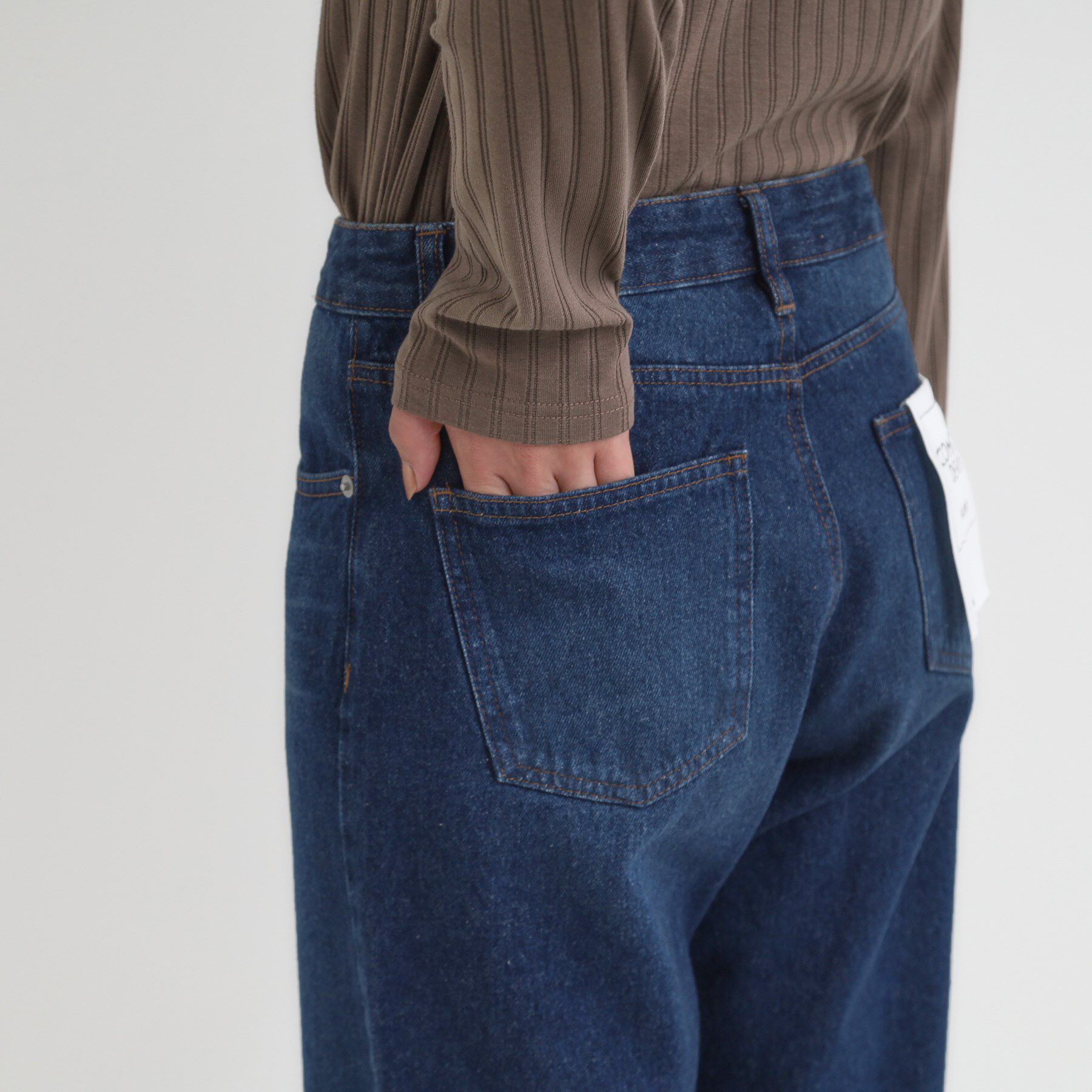 SHOO･LA･RUE「【S-LL】大人カジュアルに 柔らかデニムテーパードパンツ」|デニム|