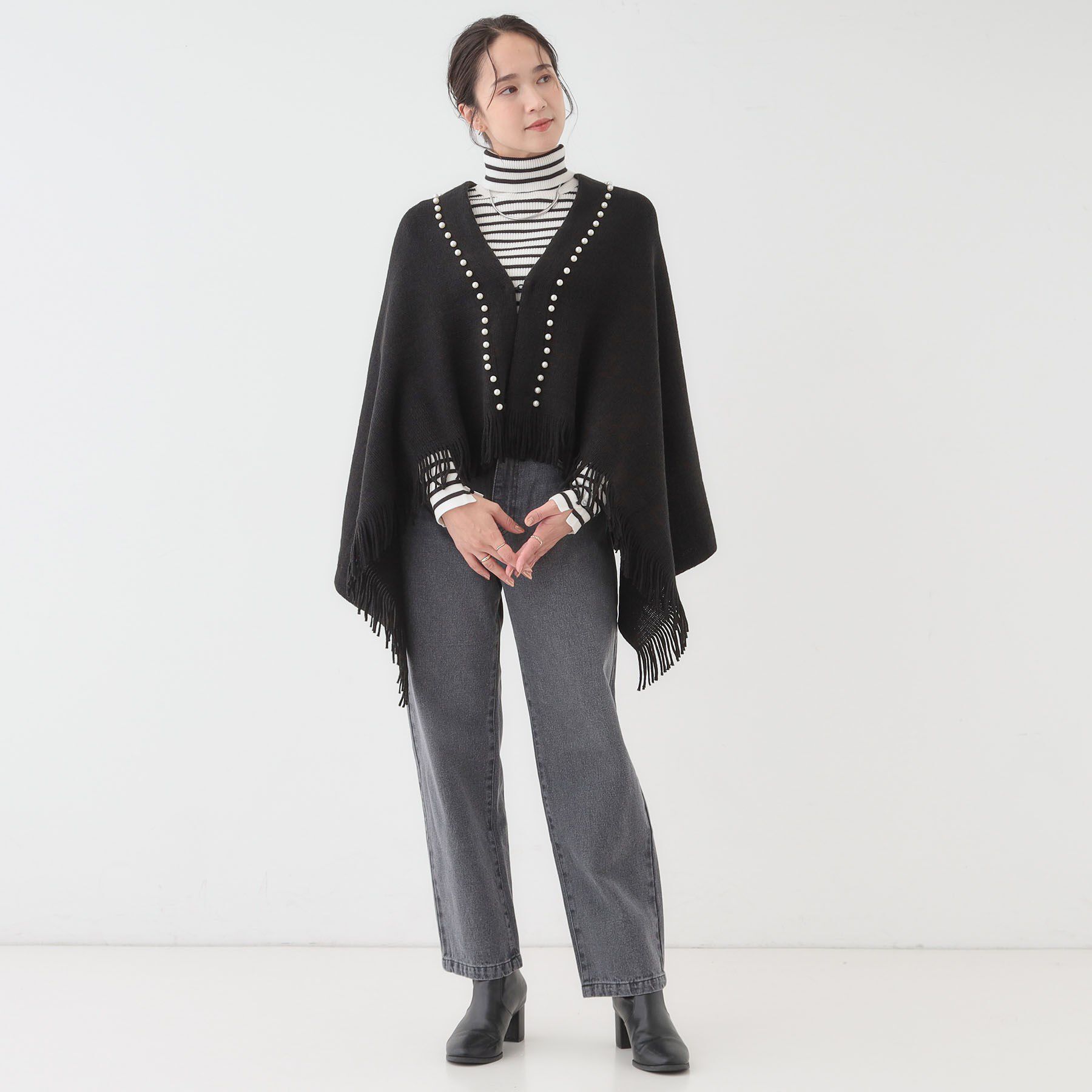 SHOO･LA･RUE「パール調ラインケープ」|その他|