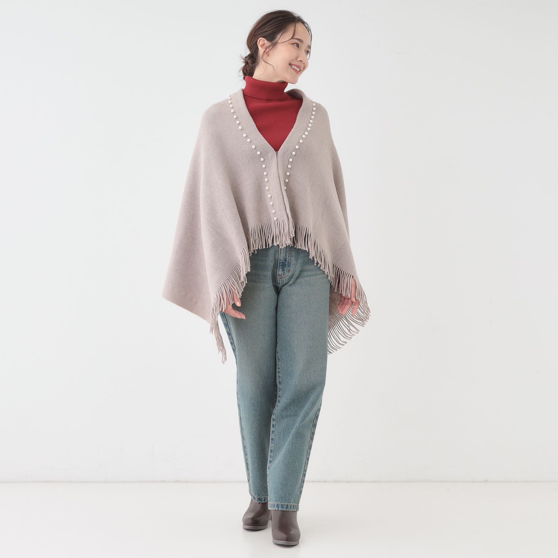 SHOO･LA･RUE「パール調ラインケープ」|その他|
