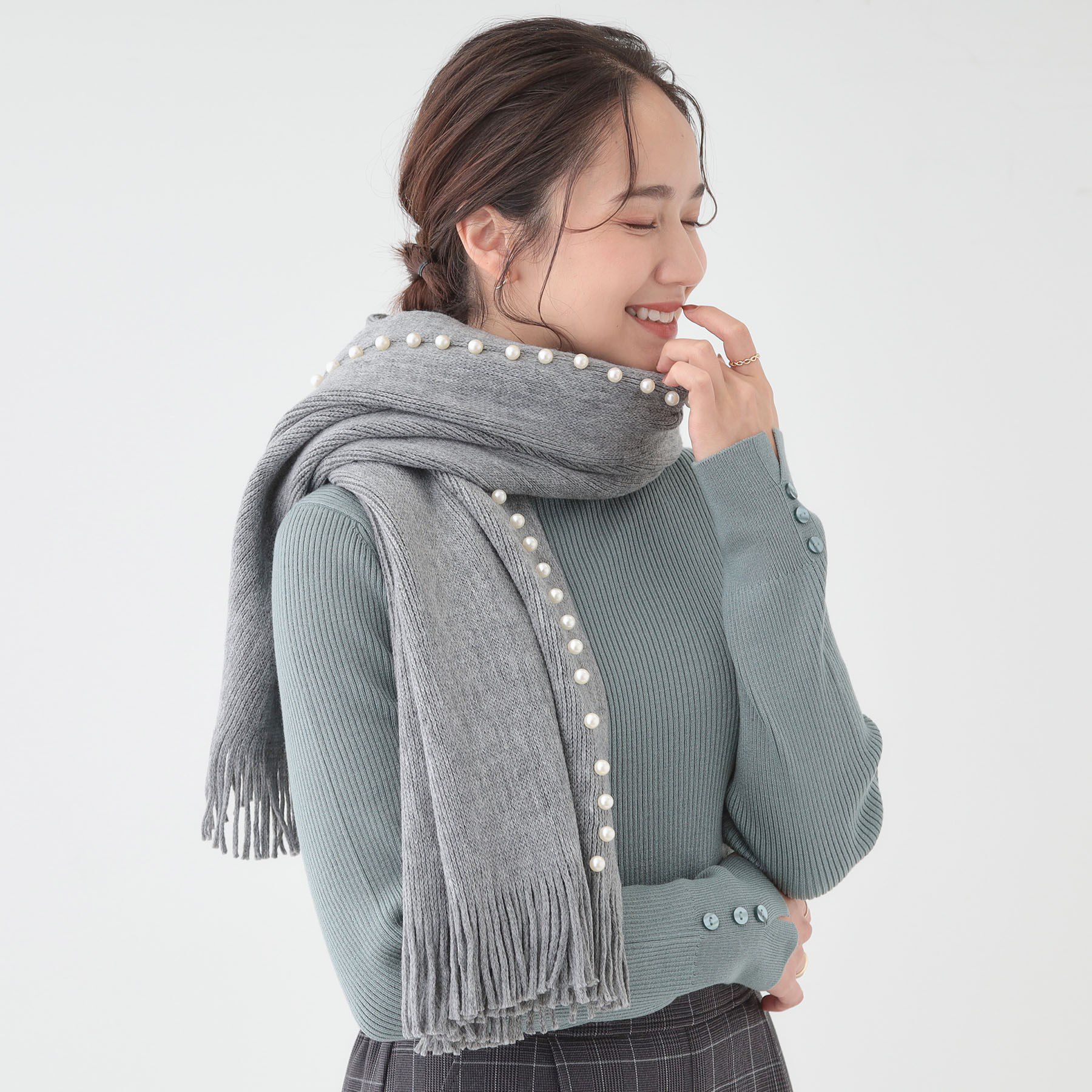 SHOO･LA･RUE「パール調ラインケープ」|その他|