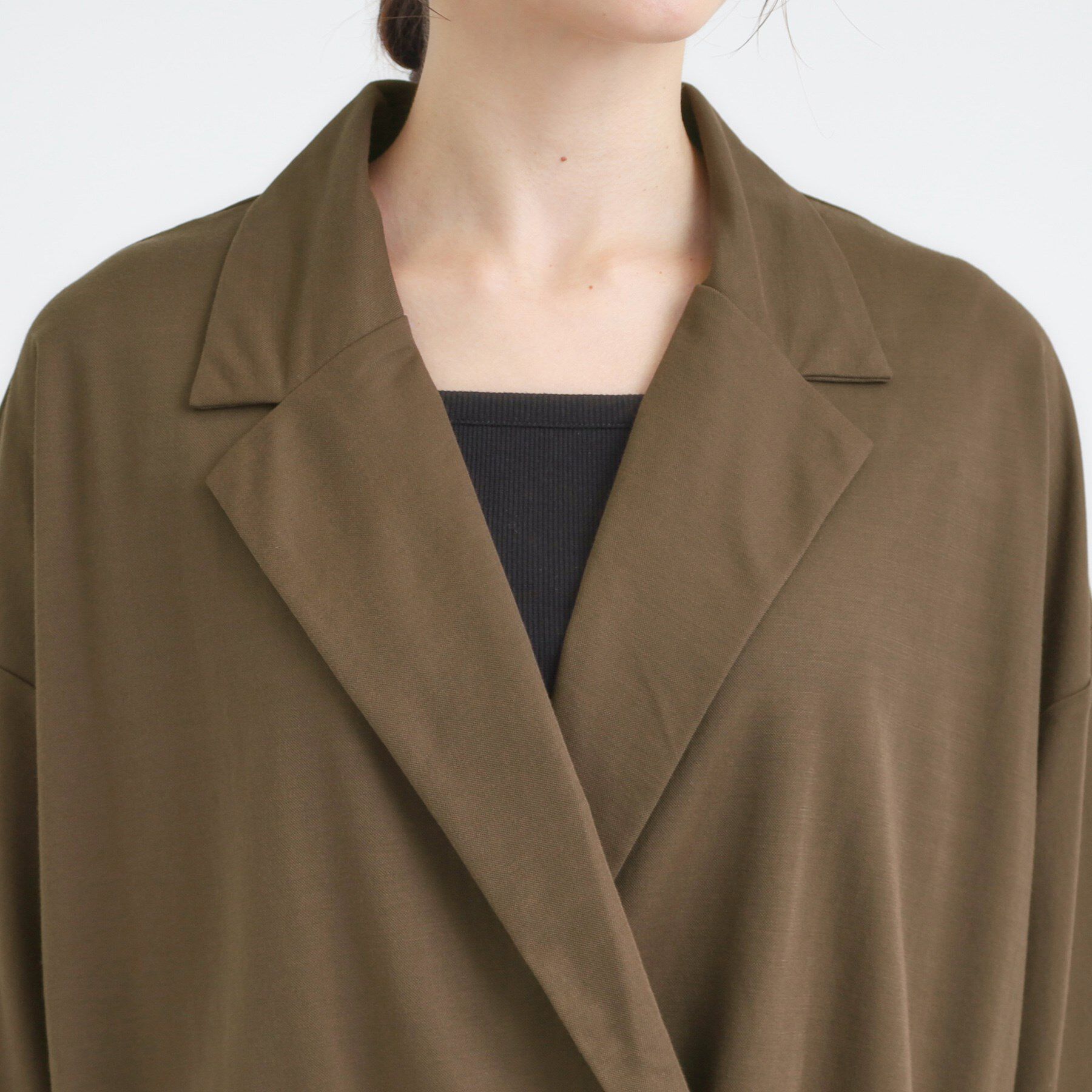 SHOO･LA･RUE「【S-LL/ひんやり】さらっとしたタッチが心地よい ダブルブレストジャケット」|テーラードジャケット|