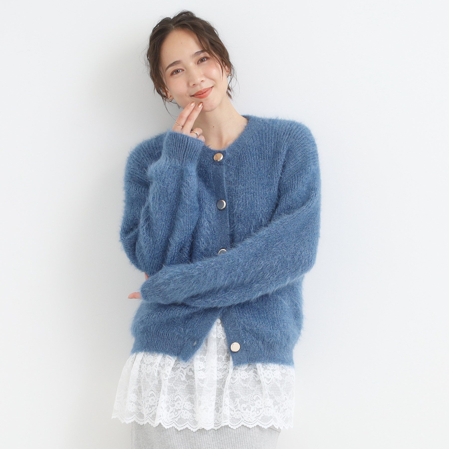 SHOO･LA･RUE「【2点セット】ハーフスリーブミニ裏毛プルオーバー＆レースタンクトップSET」|その他|