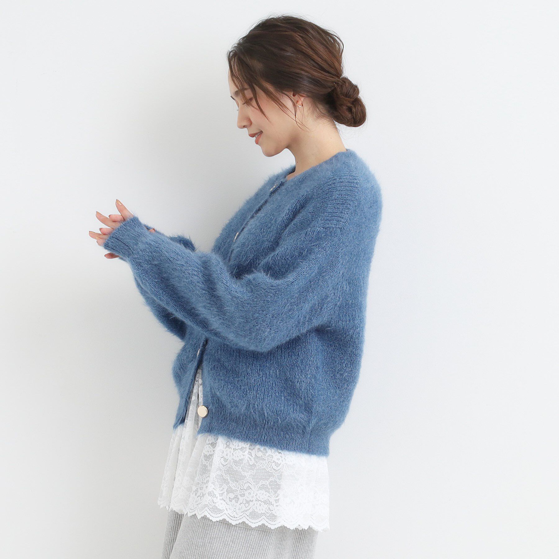 SHOO･LA･RUE「【2点セット】ハーフスリーブミニ裏毛プルオーバー＆レースタンクトップSET」|その他|