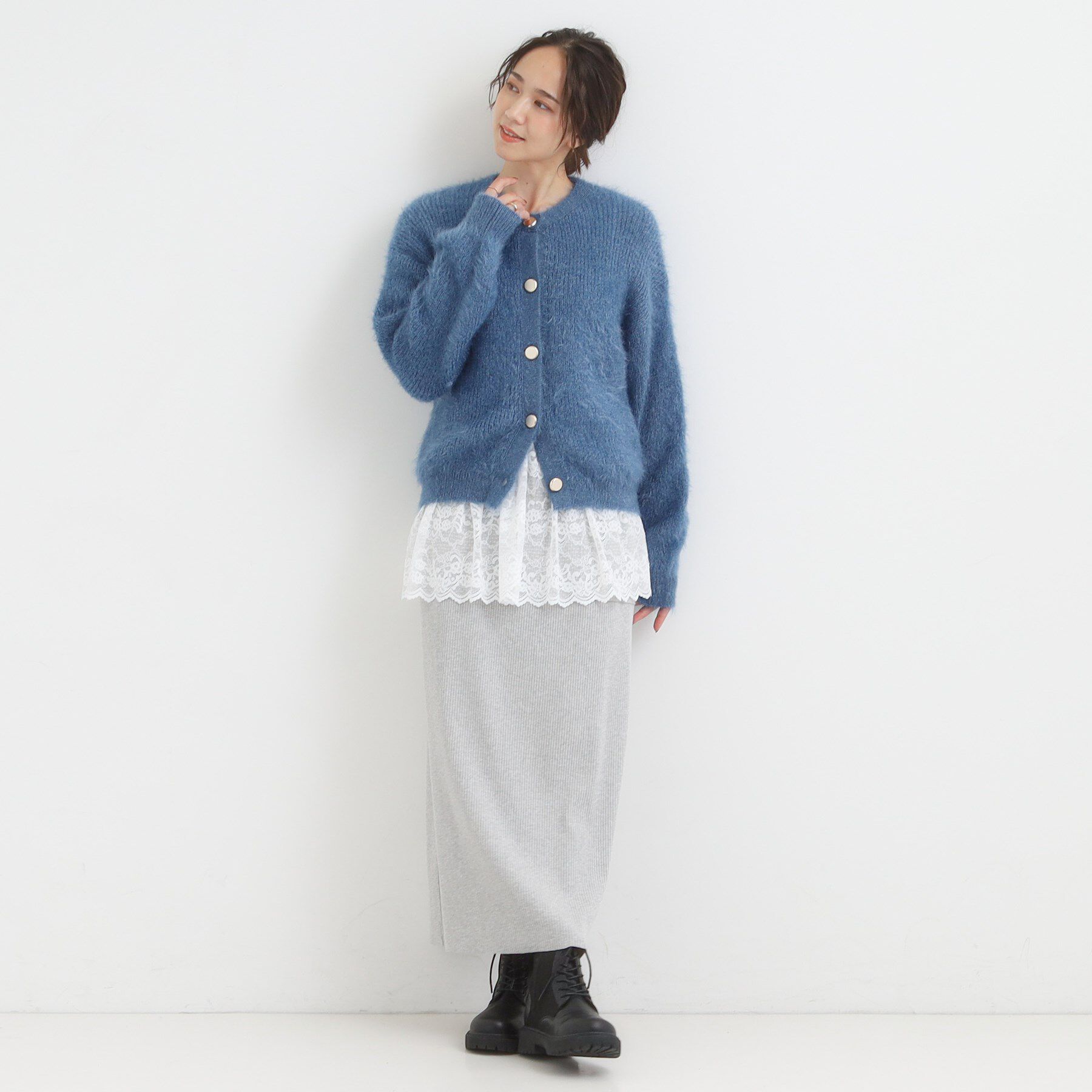 SHOO･LA･RUE「【2点セット】ハーフスリーブミニ裏毛プルオーバー＆レースタンクトップSET」|その他|