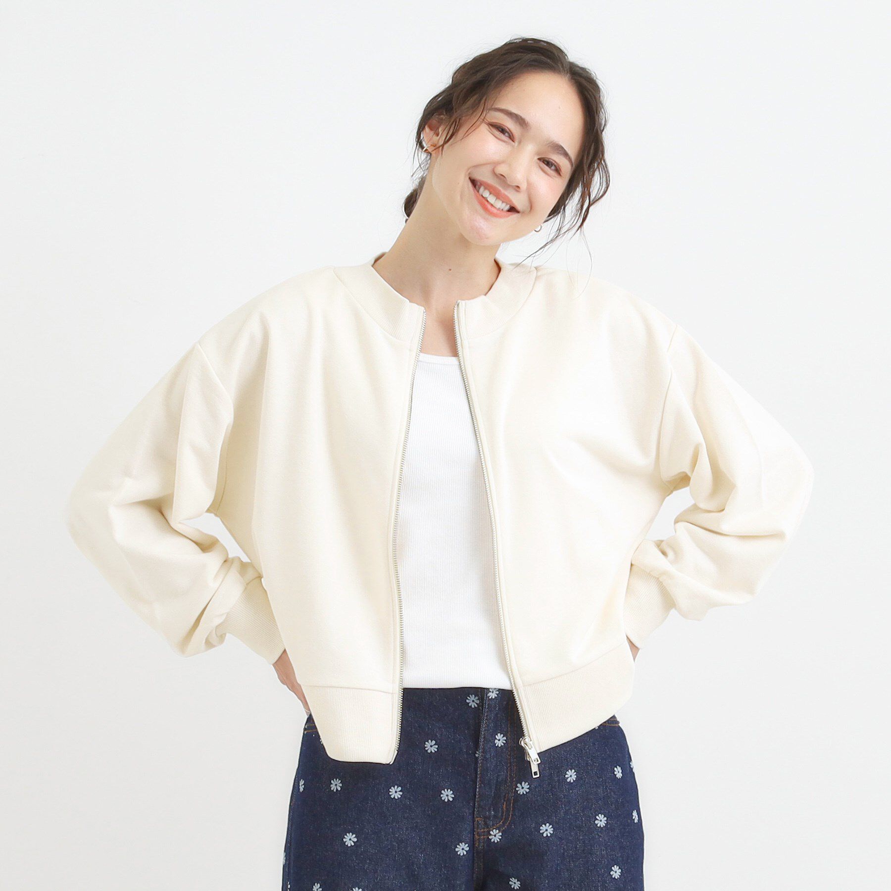 SHOO･LA･RUE「【前後2WAY】ボートネックダブルジップカーディガン」|カーディガン|