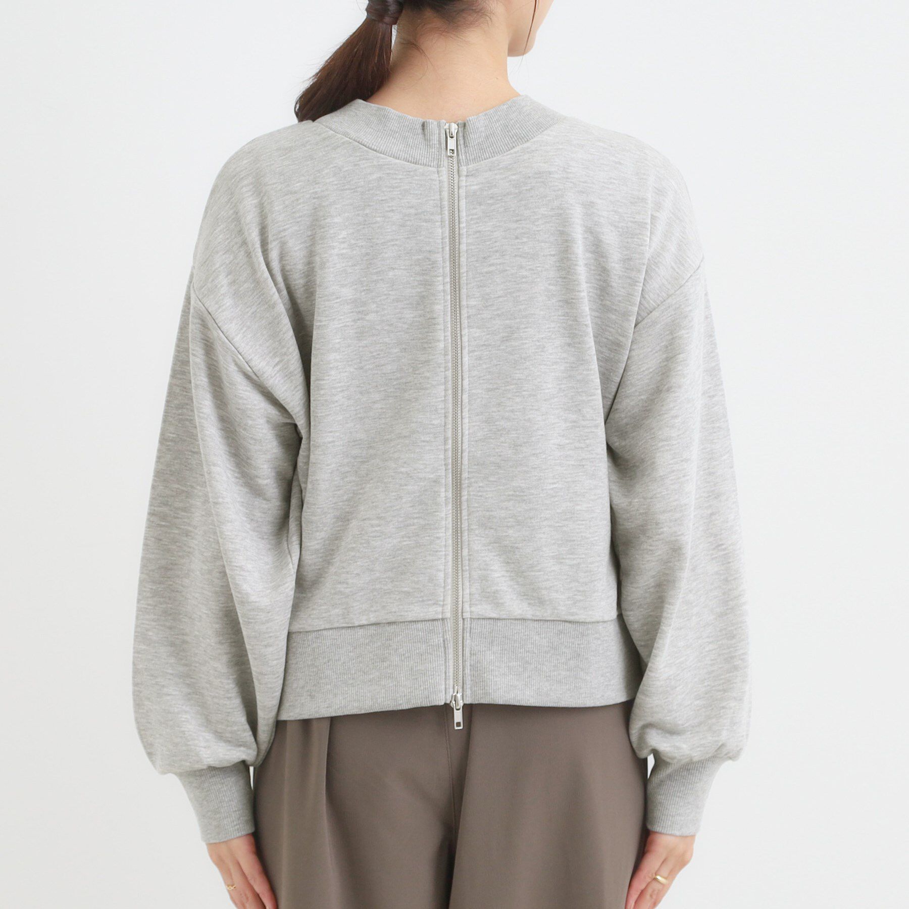 SHOO･LA･RUE「【前後2WAY】ボートネックダブルジップカーディガン」|カーディガン|