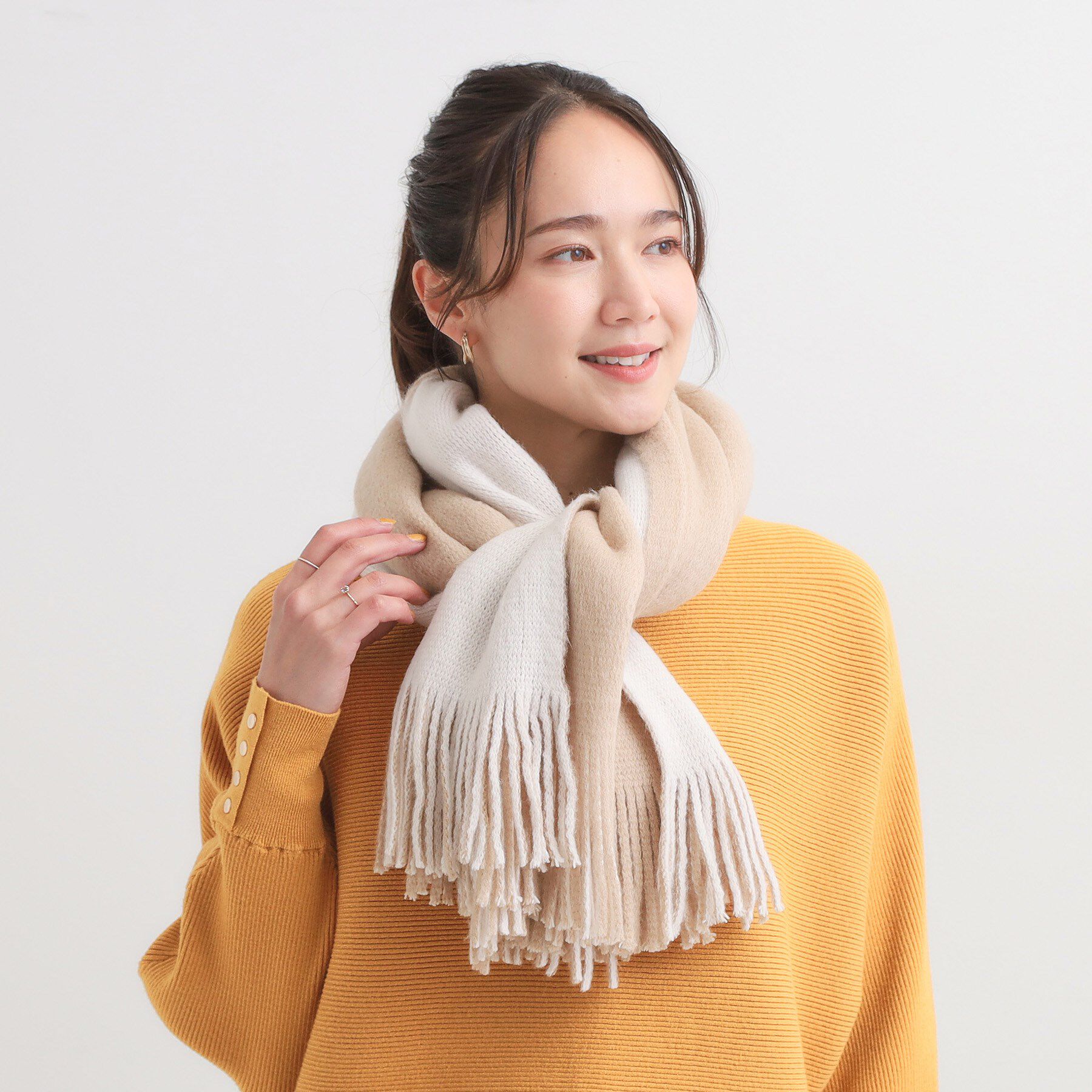 SHOO･LA･RUE「リバーシブルシャギーストール」|ストール|