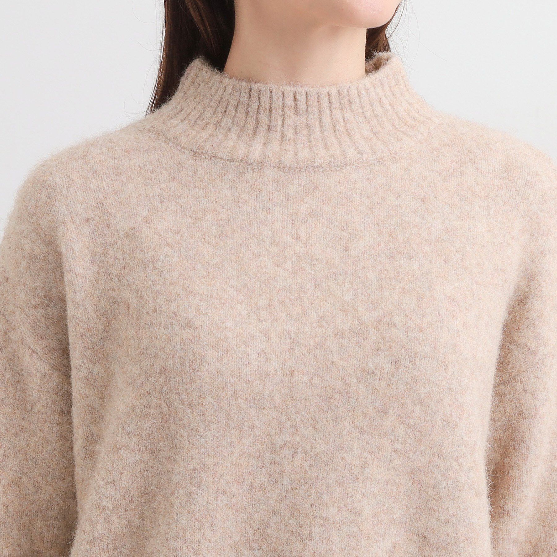 SHOO･LA･RUE「【洗濯機可/S-LL】インせず着られる ふわふわハイネックニット」|ニット・セーター|