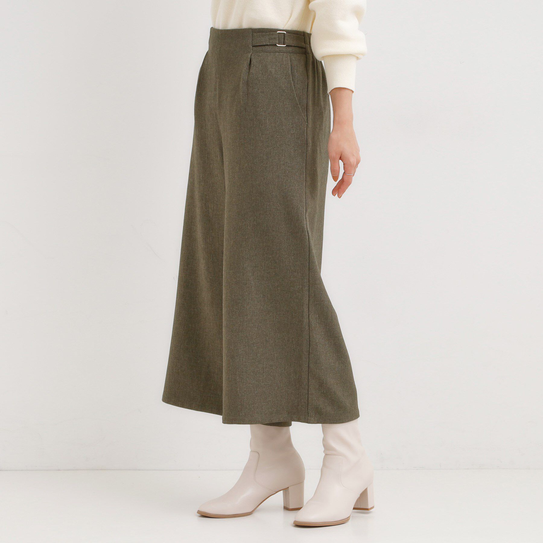 SHOO･LA･RUE「【S-LL】ウエストデザインガウチョパンツ」|その他|