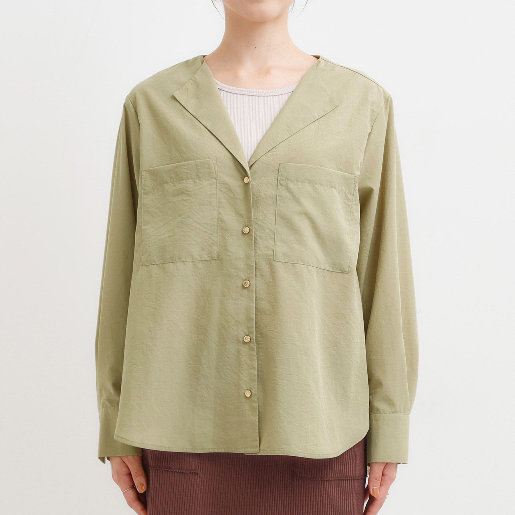SHOO･LA･RUE「リラックス感のある オープンカラーシャツ」|シャツ・ブラウス|