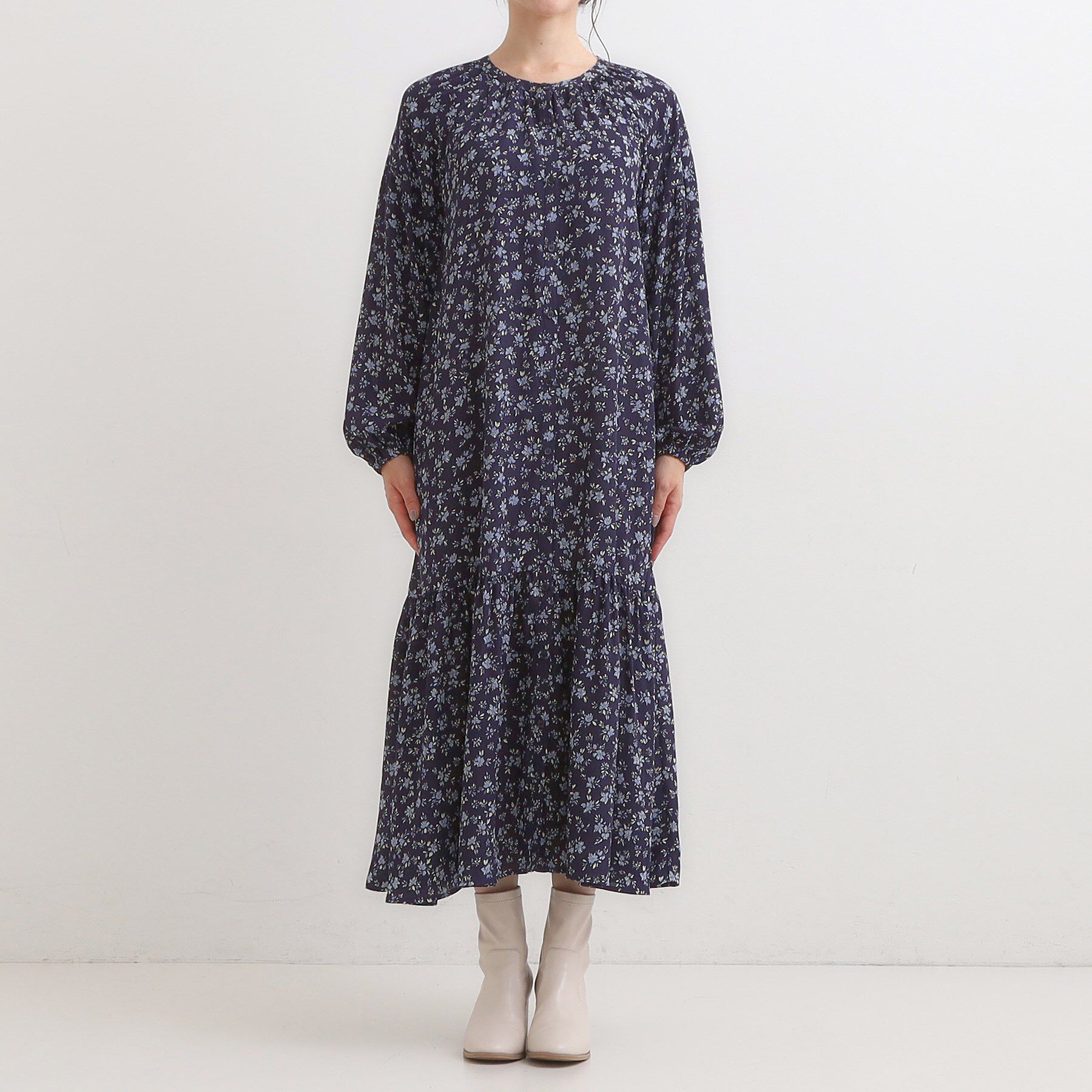 SHOO･LA･RUE「【前後2WAY】1枚で着映える フラワープリント マキシワンピース」|ワンピース|