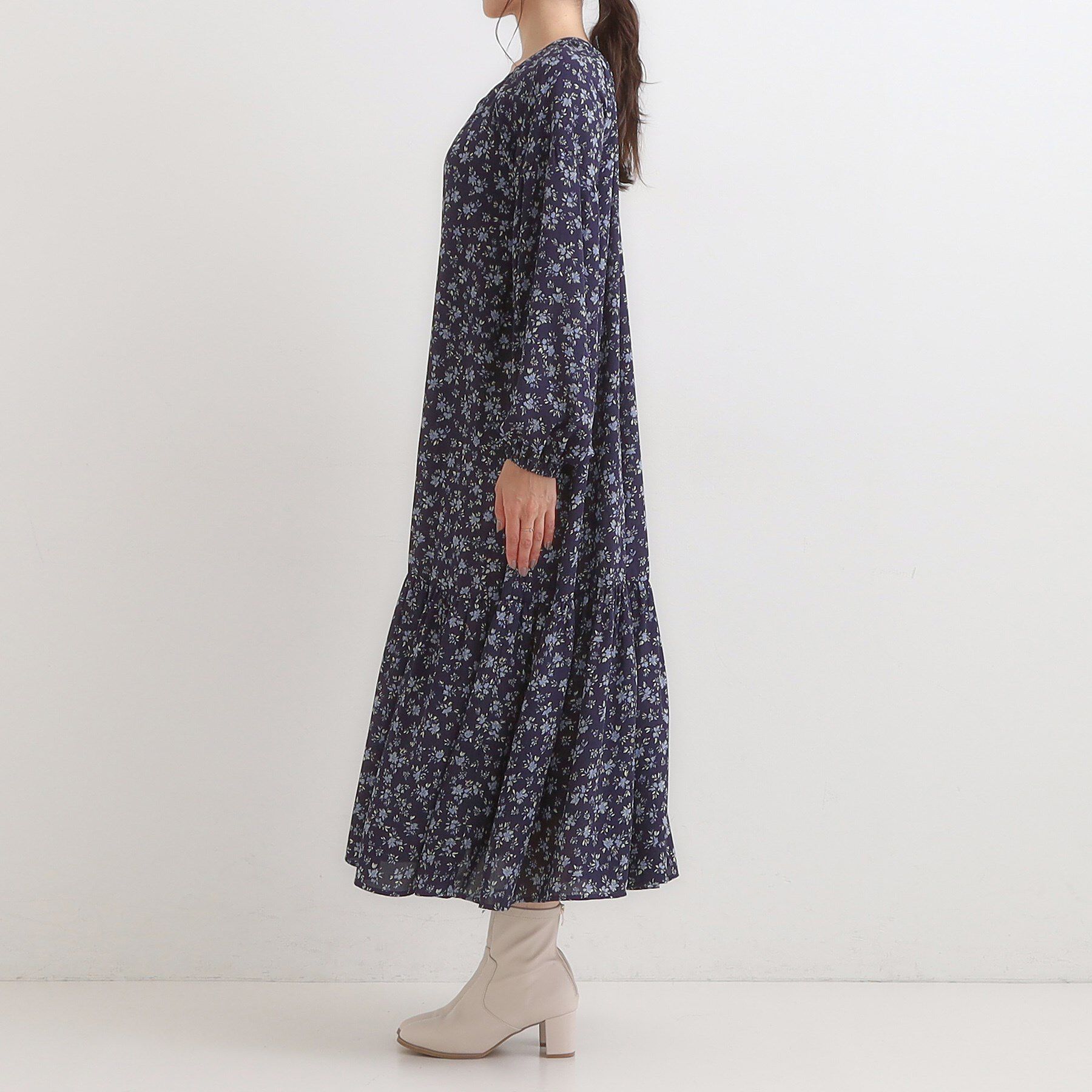 SHOO･LA･RUE「【前後2WAY】1枚で着映える フラワープリント マキシワンピース」|ワンピース|
