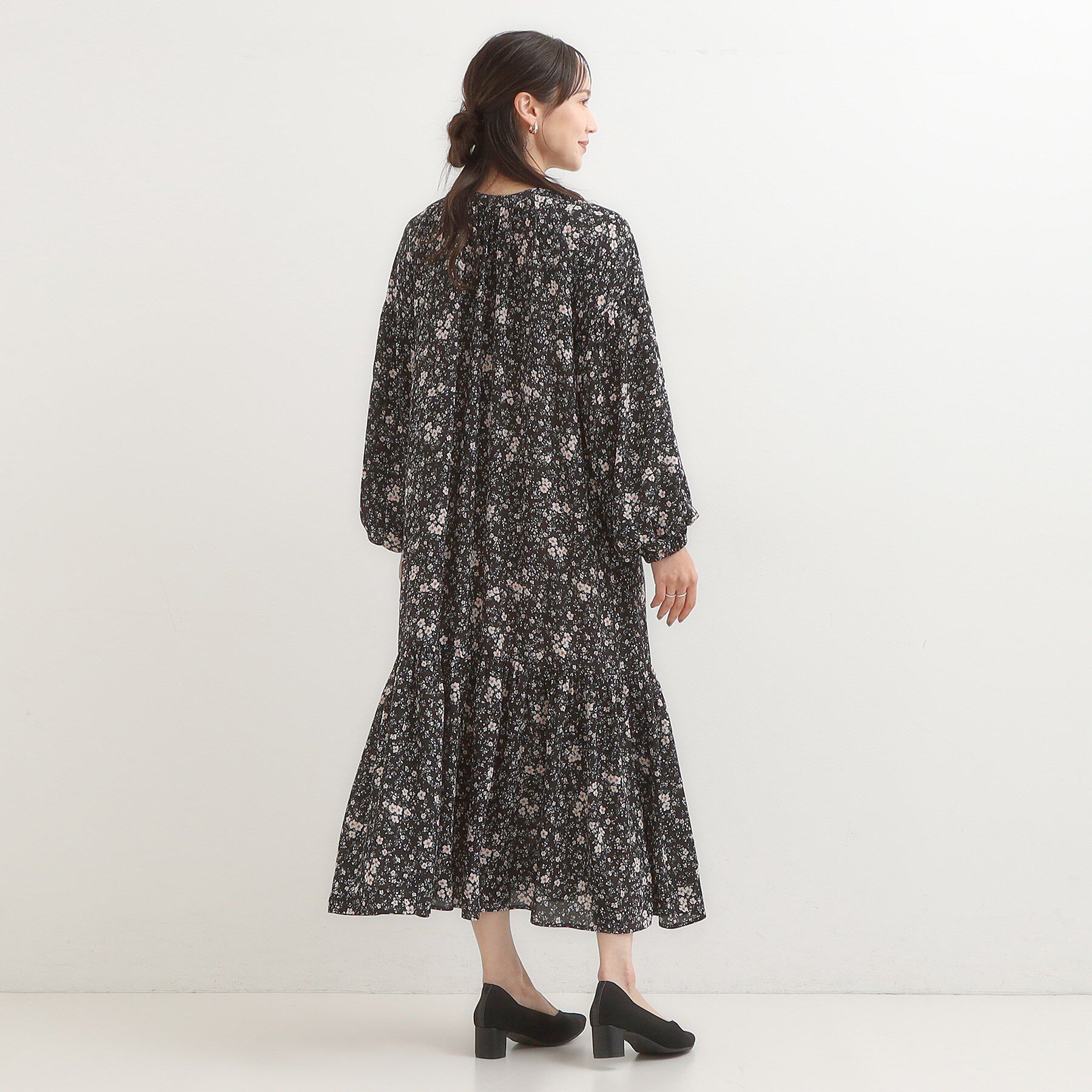 SHOO･LA･RUE「【前後2WAY】1枚で着映える フラワープリント マキシワンピース」|ワンピース|