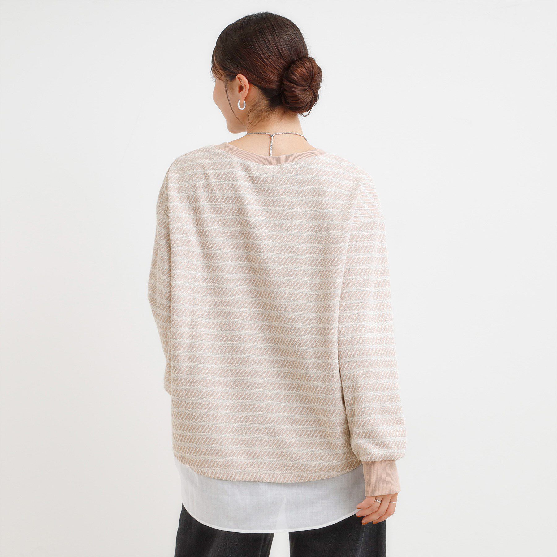 SHOO･LA･RUE「ジャカード裾フェイク」|Tシャツ・カットソー|