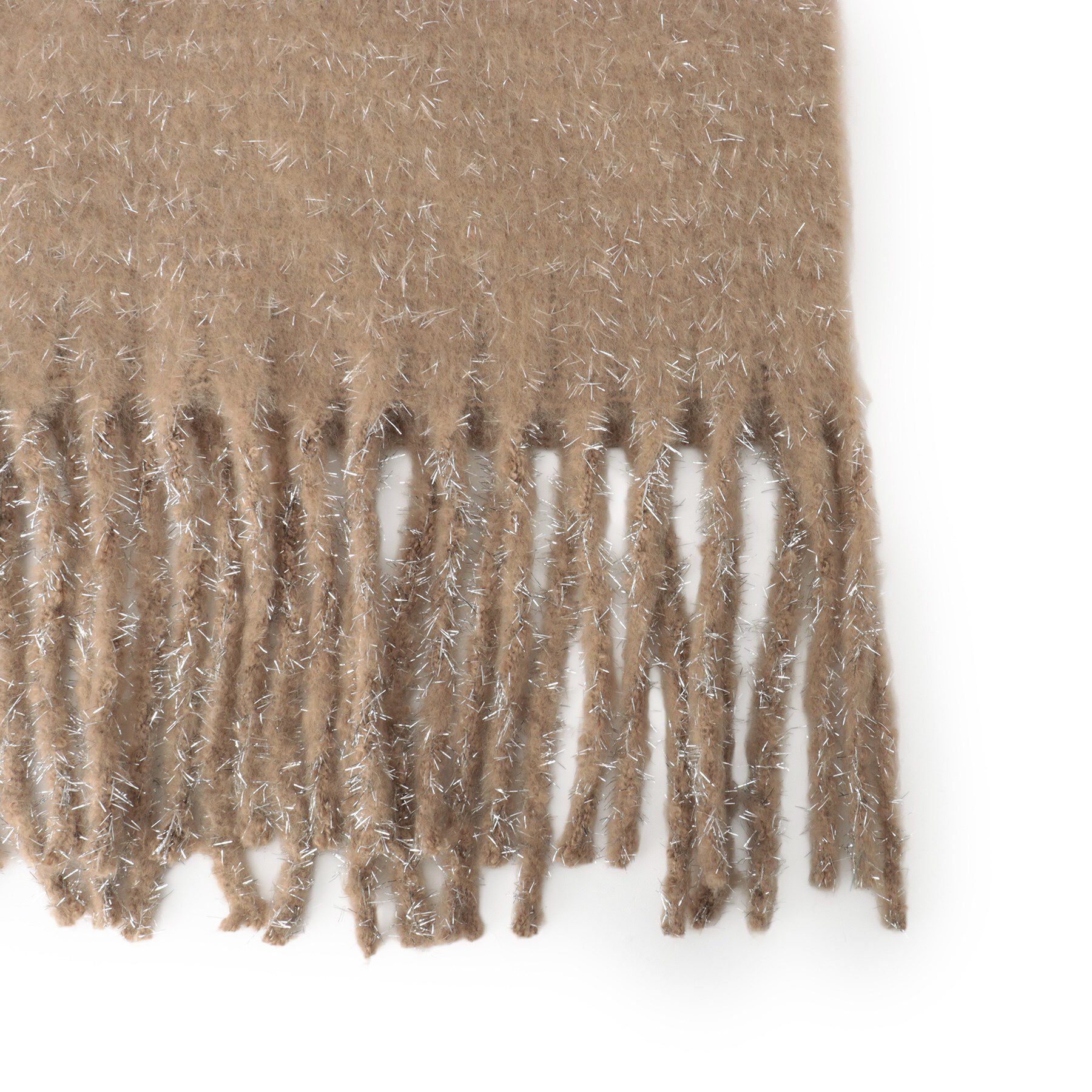 SHOO･LA･RUE「太フリンジラメストール」|ストール|