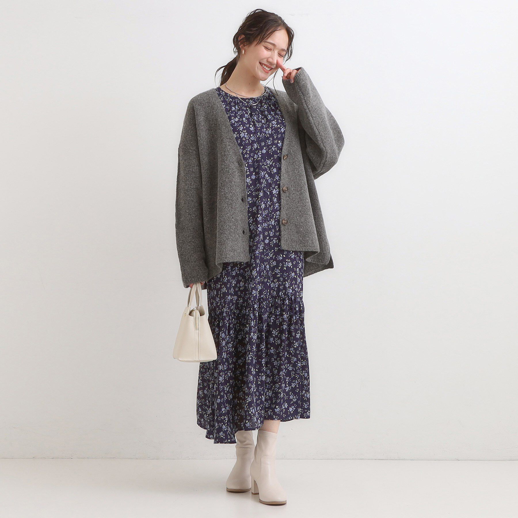 SHOO･LA･RUE「【洗濯機可】ふわっと軽く羽織れる オーバーサイズカーディガン」|カーディガン|