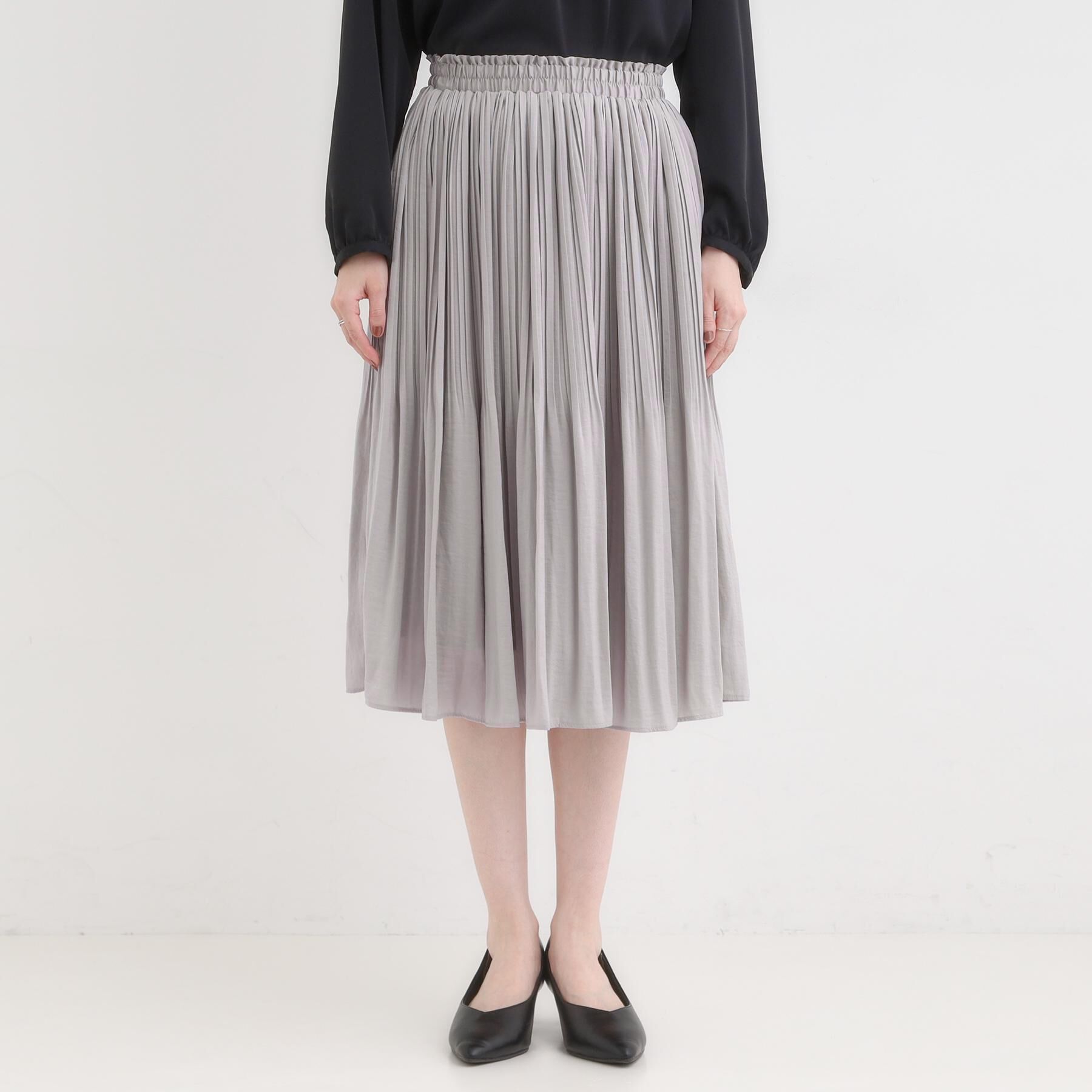 SHOO･LA･RUE「【洗濯機可/着丈選べる】軽やかプリーツスカート」|スカート|