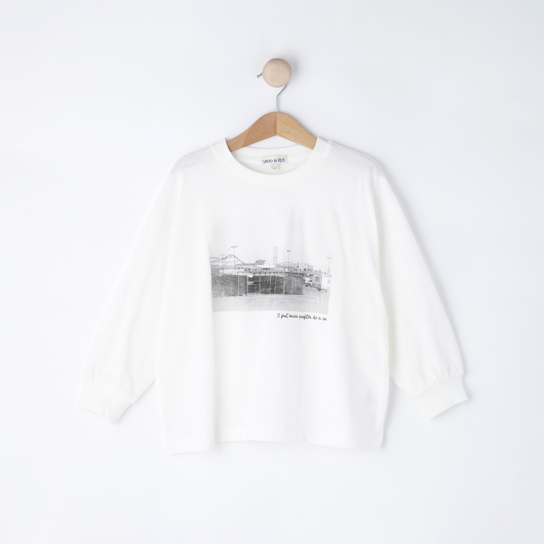 SHOO･LA･RUE「【100-150cm/レディースリンク】プリントアソートロンT」|Tシャツ・カットソー|ホワイト(201)