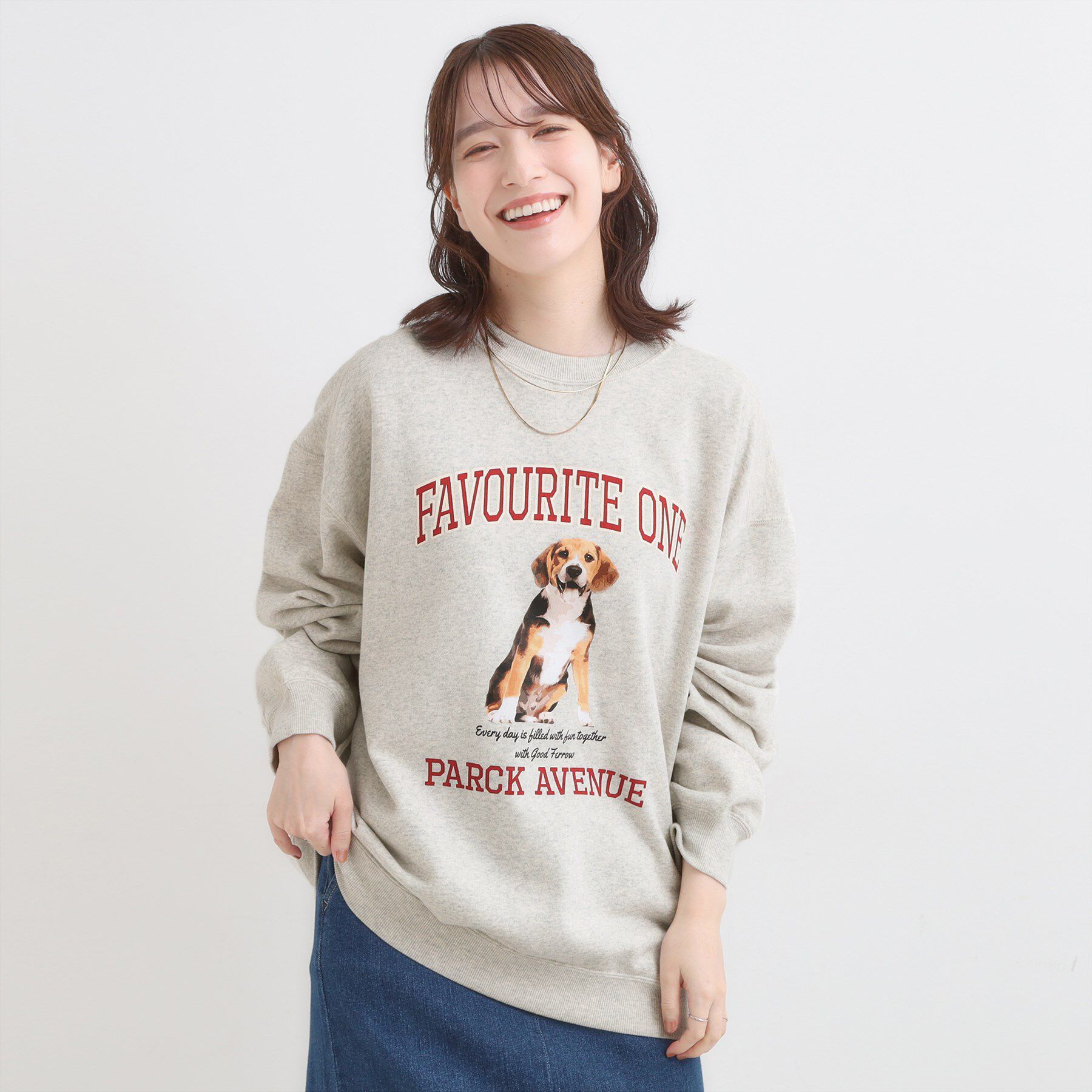 SHOO･LA･RUE「【選べる4柄】グラフィックアソート オーバーサイズ 裏毛スウェット」|パーカー|