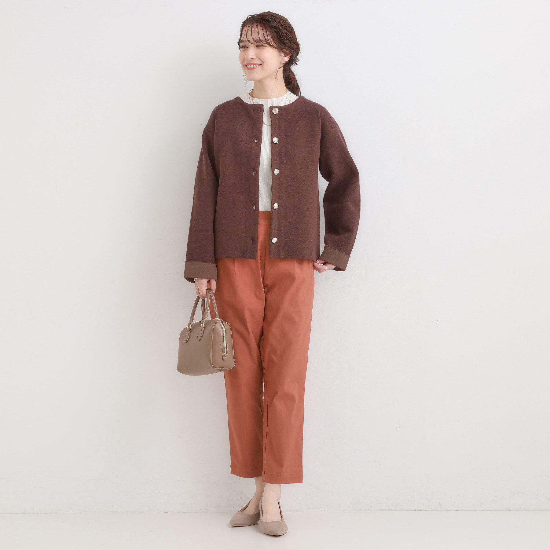 SHOO･LA･RUE「【高レビュー/洗濯機可/SS-LL】あったか裏起毛 のびのびストレッチ テーパードパンツ」|その他|