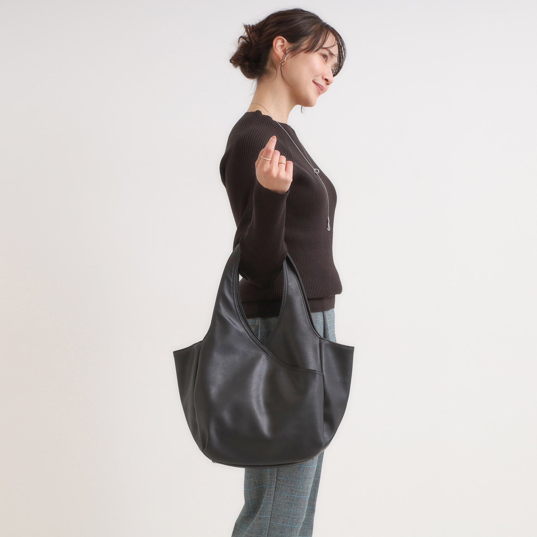 SHOO･LA･RUE「あおりポケットバルーントートバッグ」|トートバッグ|