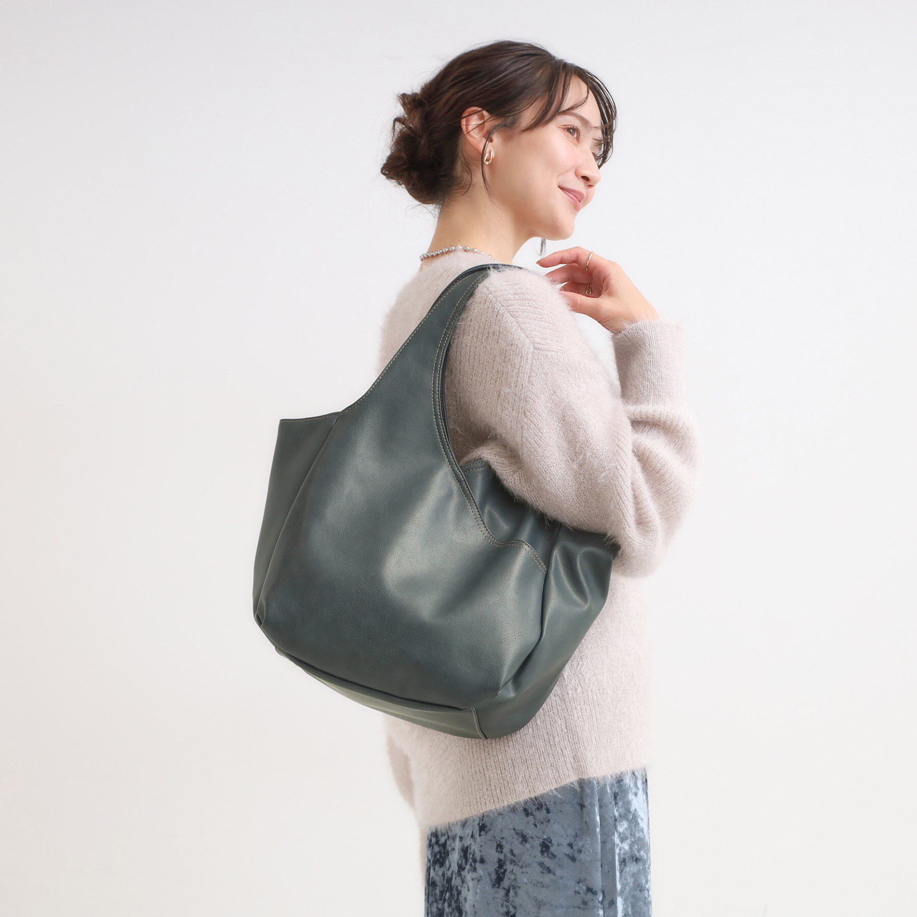 SHOO･LA･RUE「あおりポケットバルーントートバッグ」|トートバッグ|