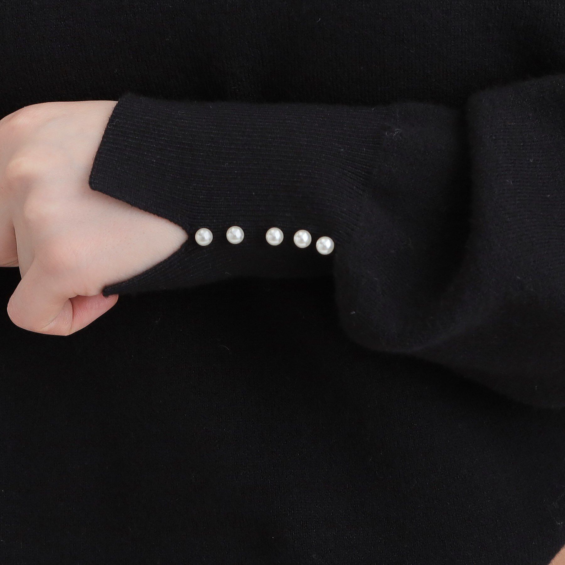 SHOO･LA･RUE「【セットアップ可/S-LL】インせず着られる 洗えるもちもち裾ラウンドニット」|ニット・セーター|