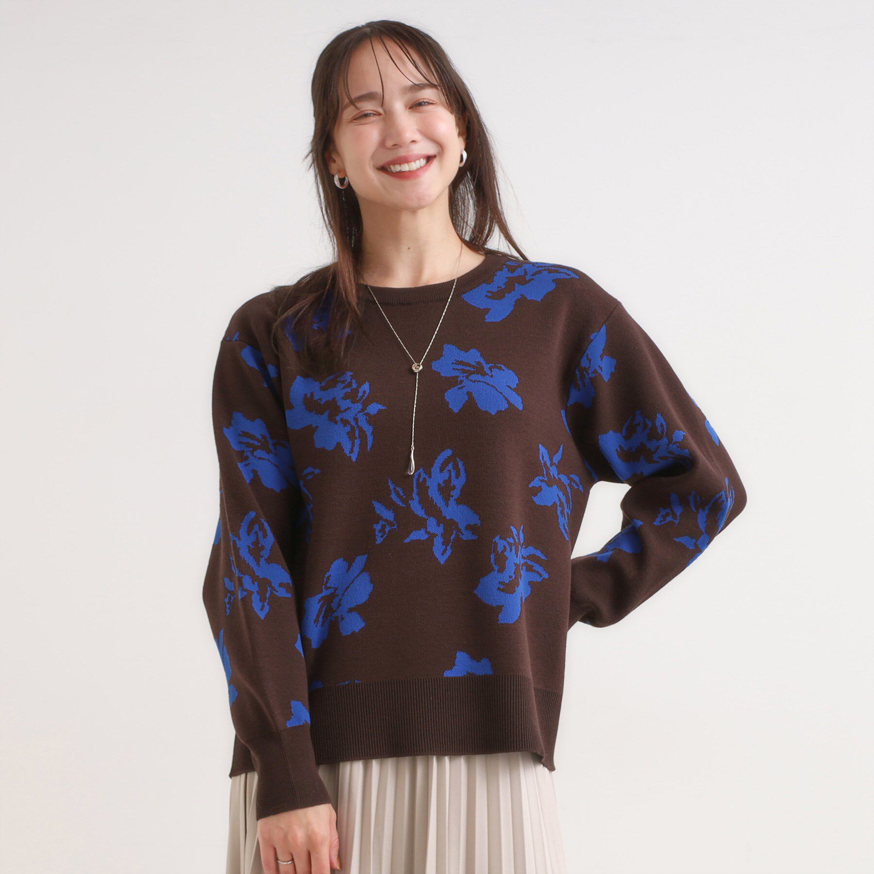 SHOO･LA･RUE「【洗濯機可/毛玉レス】大人世代も取り入れやすい スウェットライク アソートニット」|ニット・セーター|