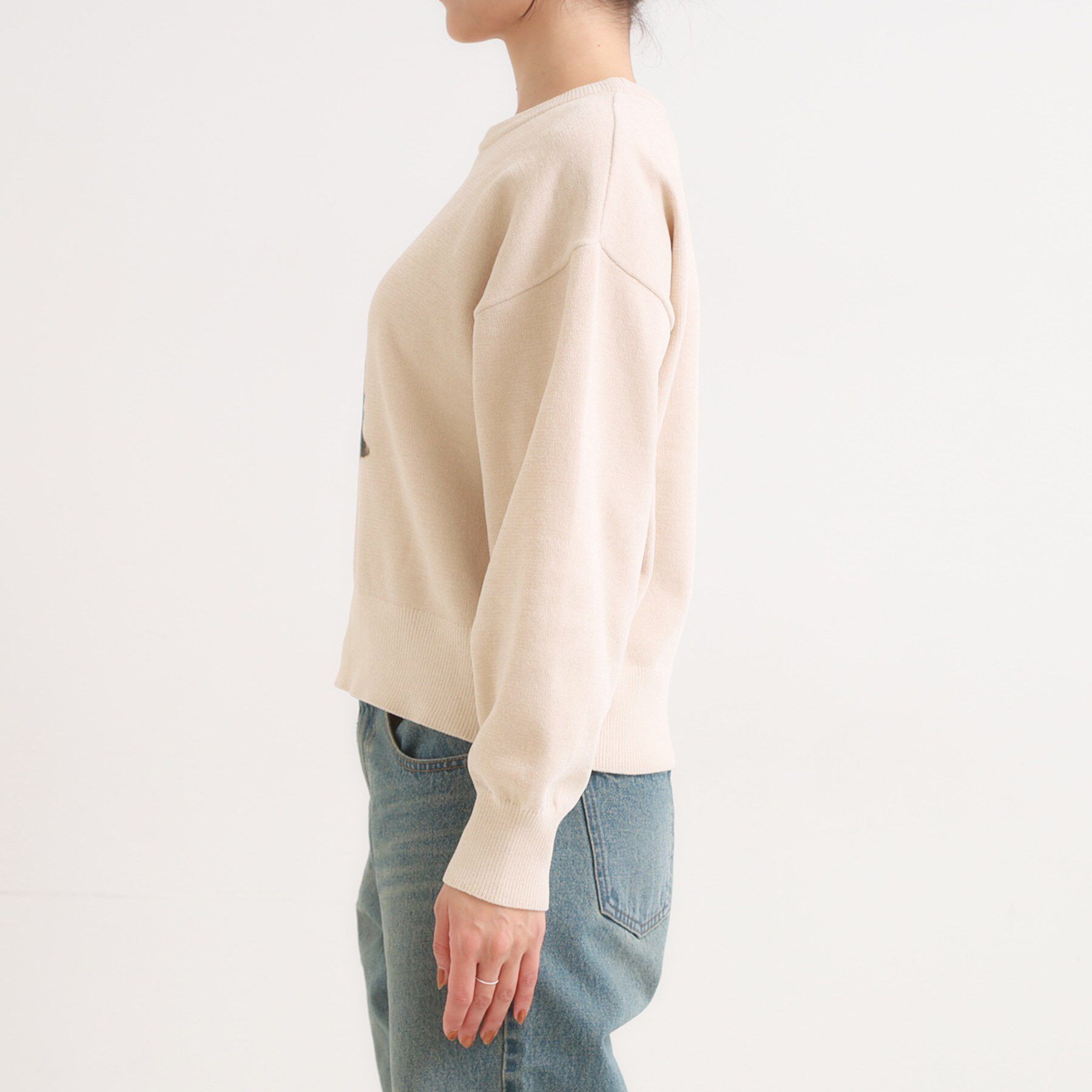 SHOO･LA･RUE「【S-LL】アニマルプリントが目を惹く 柔らかモールニット」|ニット・セーター|