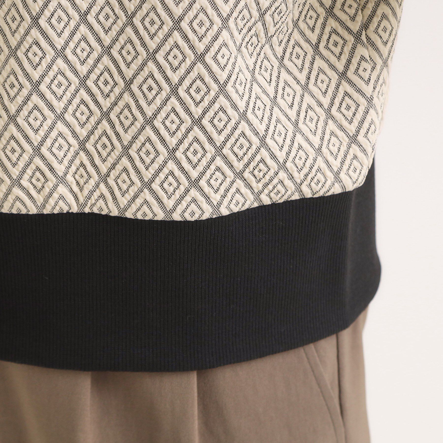 SHOO･LA･RUE「【前後2WAY】柄と配色で差がつく ふくれジャカードカーディガン」|カーディガン|