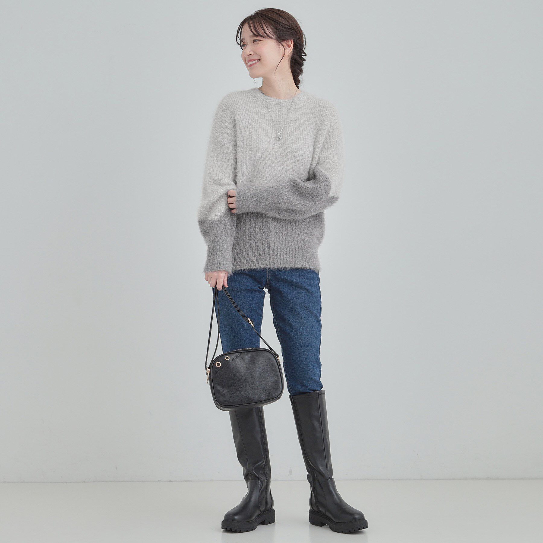 SHOO･LA･RUE「【S-LL/ゆったり】ふわふわシャギー 大人レディなニット」|ニット・セーター|