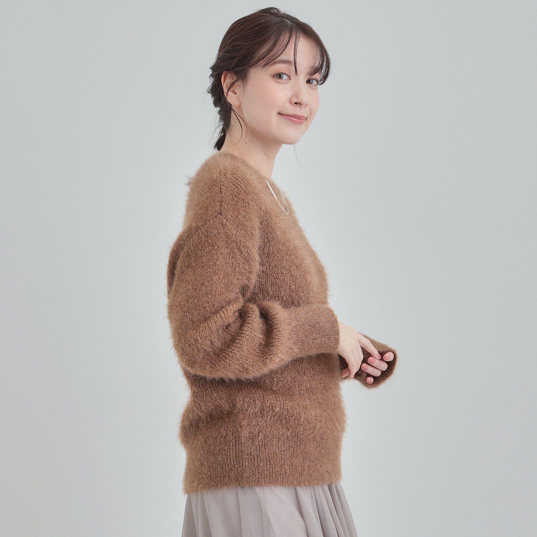 SHOO･LA･RUE「【S-LL/ゆったり】ふわふわシャギー 大人レディなニット」|ニット・セーター|