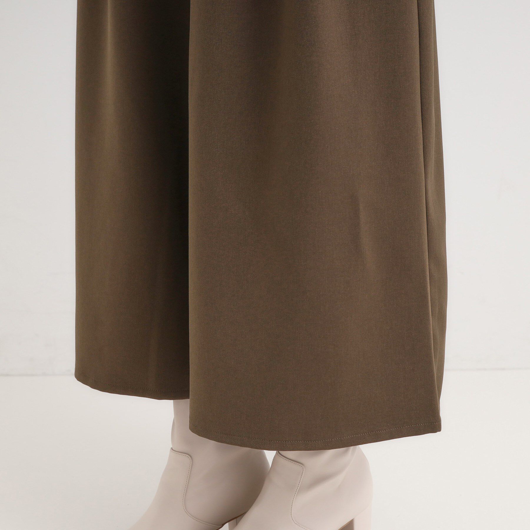 SHOO･LA･RUE「【S-LL/2点セット】脚のラインを拾いにくい ベルト付きタックスカーチョパンツ」|その他|