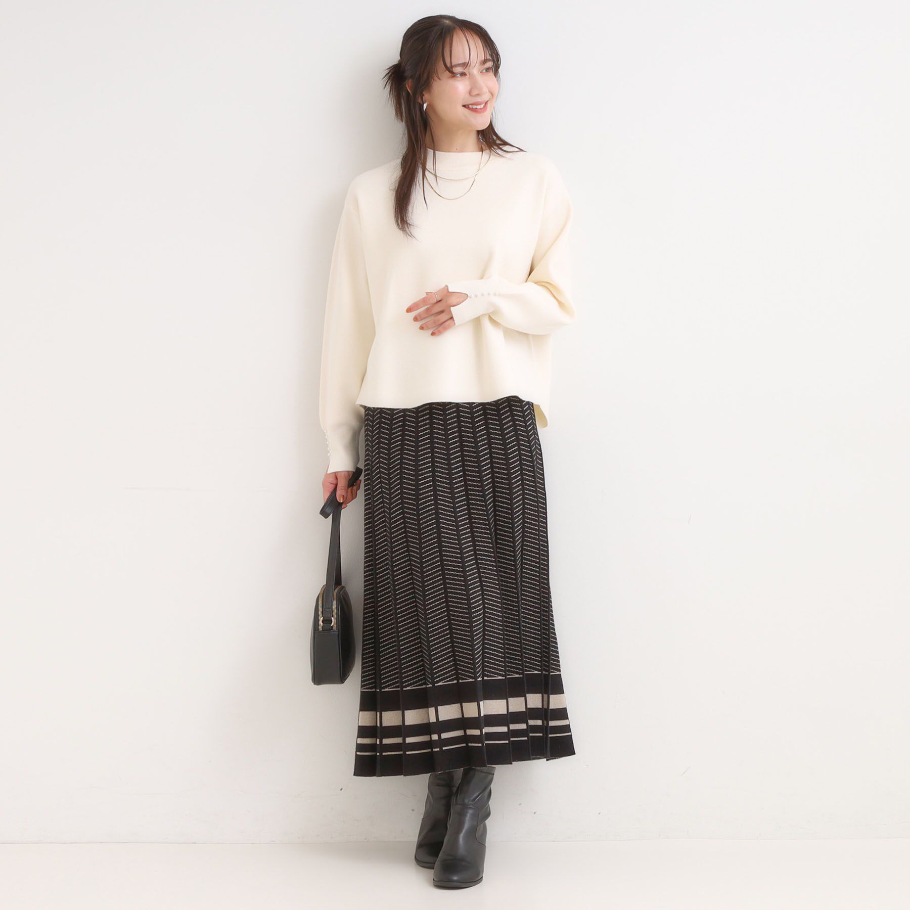 SHOO･LA･RUE「【高レビュー/セットアップ可】女性らしさ際立つ 洗えるもちもちニットスカート」|スカート|