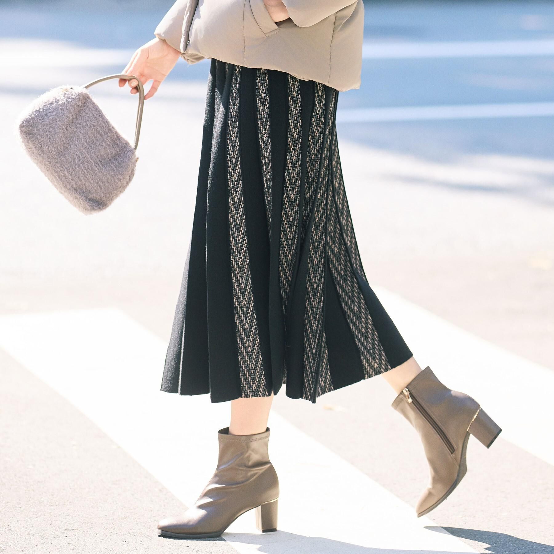 SHOO･LA･RUE「【高レビュー/セットアップ可】女性らしさ際立つ 洗えるもちもちニットスカート」|スカート|