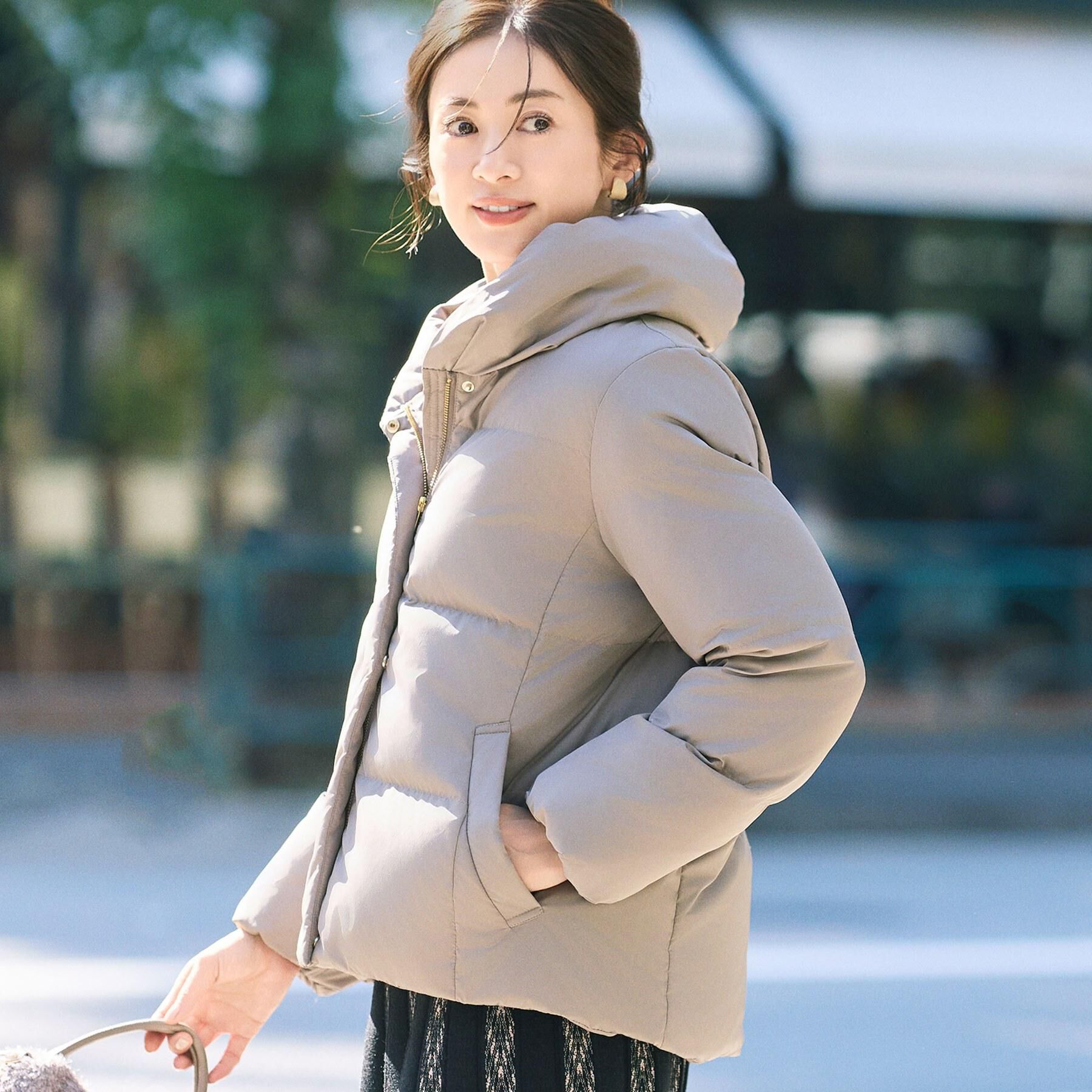 SHOO･LA･RUE「【撥水/洗える】ショートフーディーダウン」|ダウン|