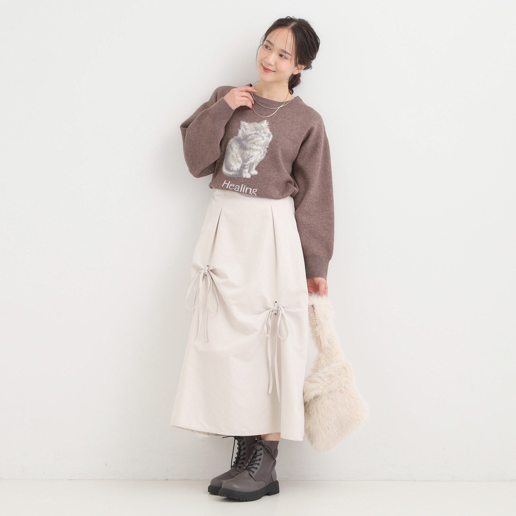 SHOO･LA･RUE「ふわふわタッチでほっこり アニマル ジャカードニット」|ニット・セーター|