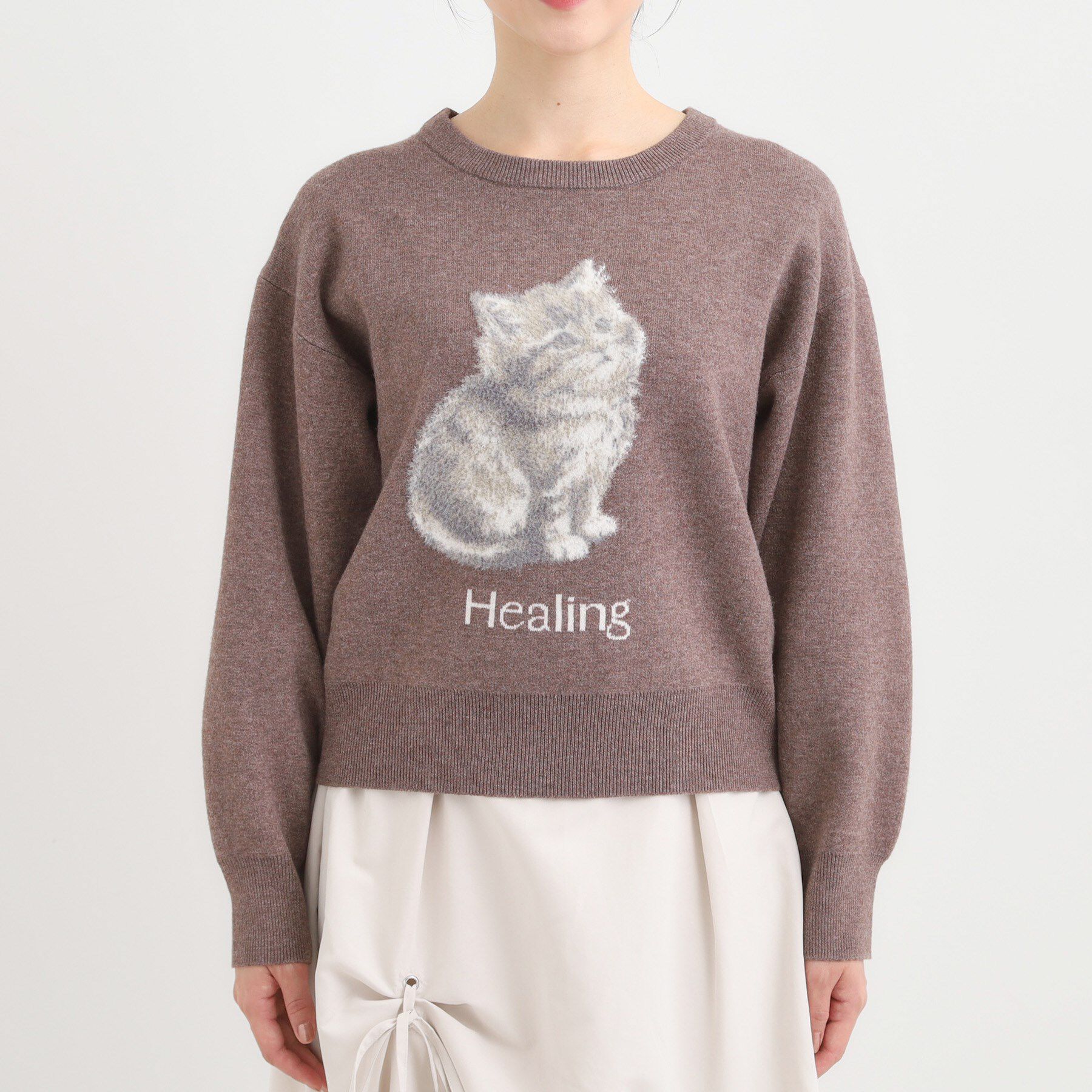 SHOO･LA･RUE「ふわふわタッチでほっこり アニマル ジャカードニット」|ニット・セーター|