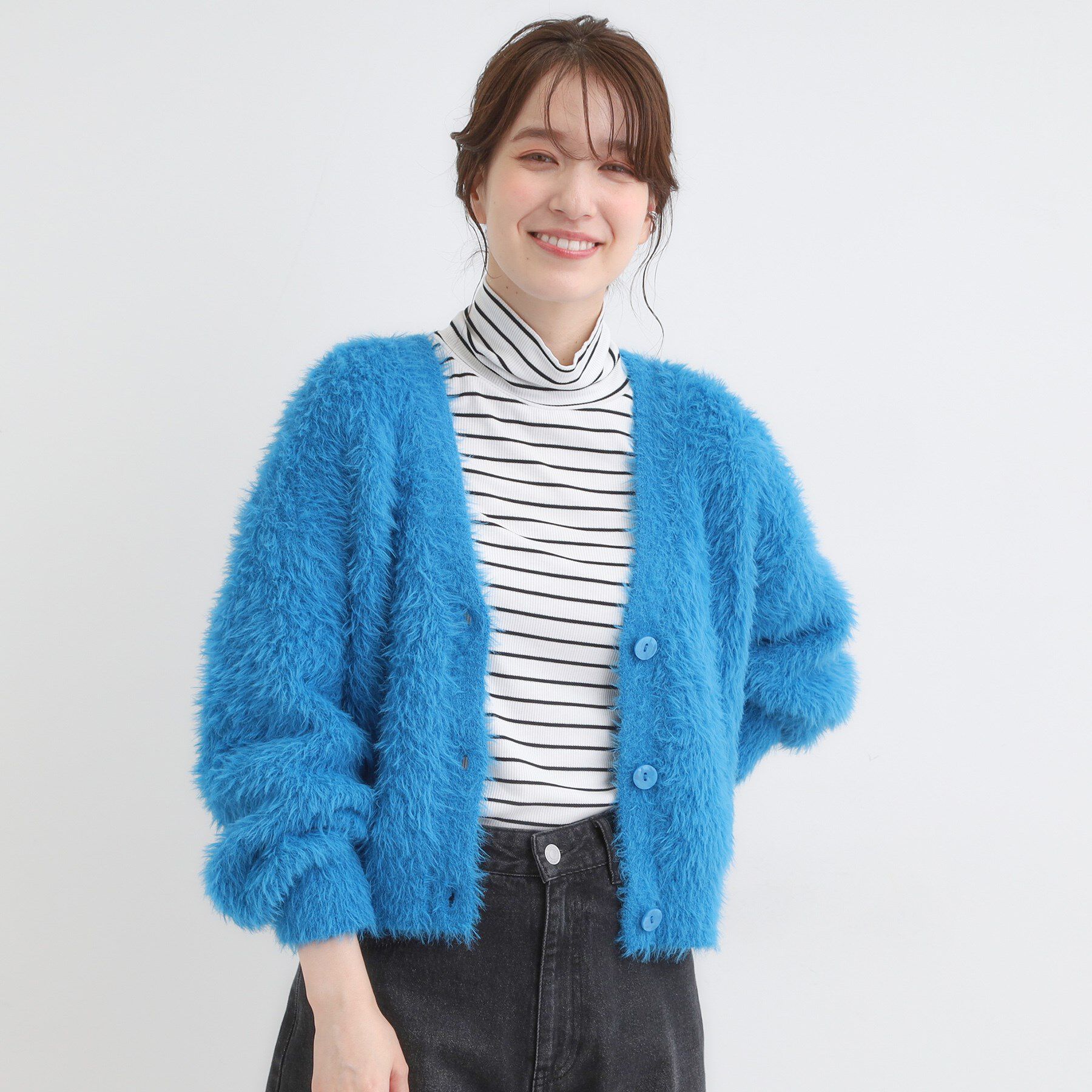 SHOO･LA･RUE「フェザーVネックカーディガン」|カーディガン|