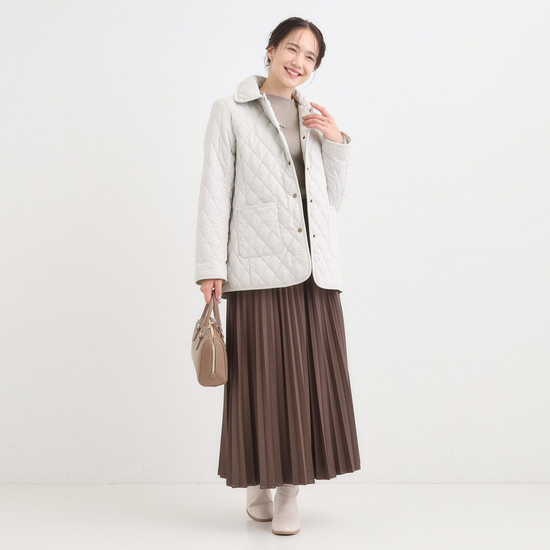 SHOO･LA･RUE「【撥水/フード取り外し可】サッと羽織れる ダイヤ柄キルトジャケット」|その他|