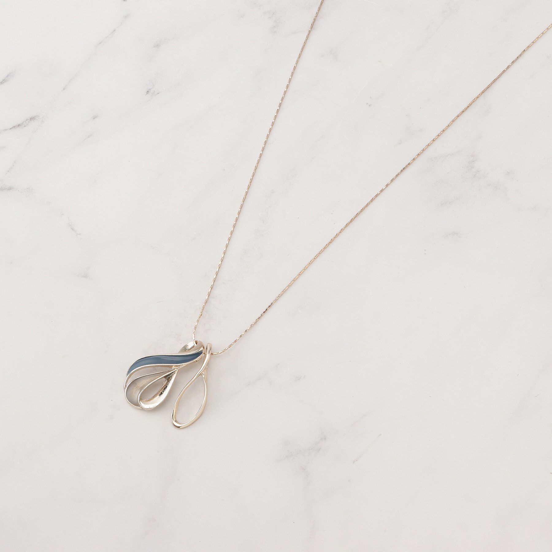 SHOO･LA･RUE「エポドロップダブルネックレス」|ネックレス|ブルー(092)