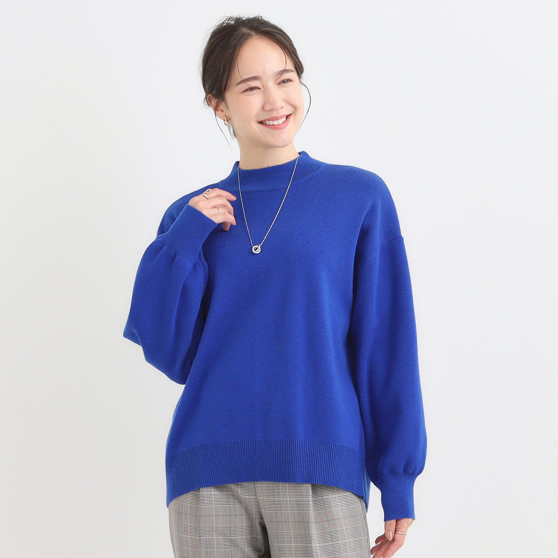 SHOO･LA･RUE「【洗える/毛玉レス】表面がきれいなハイネックバックスリットニット」|ニット・セーター|