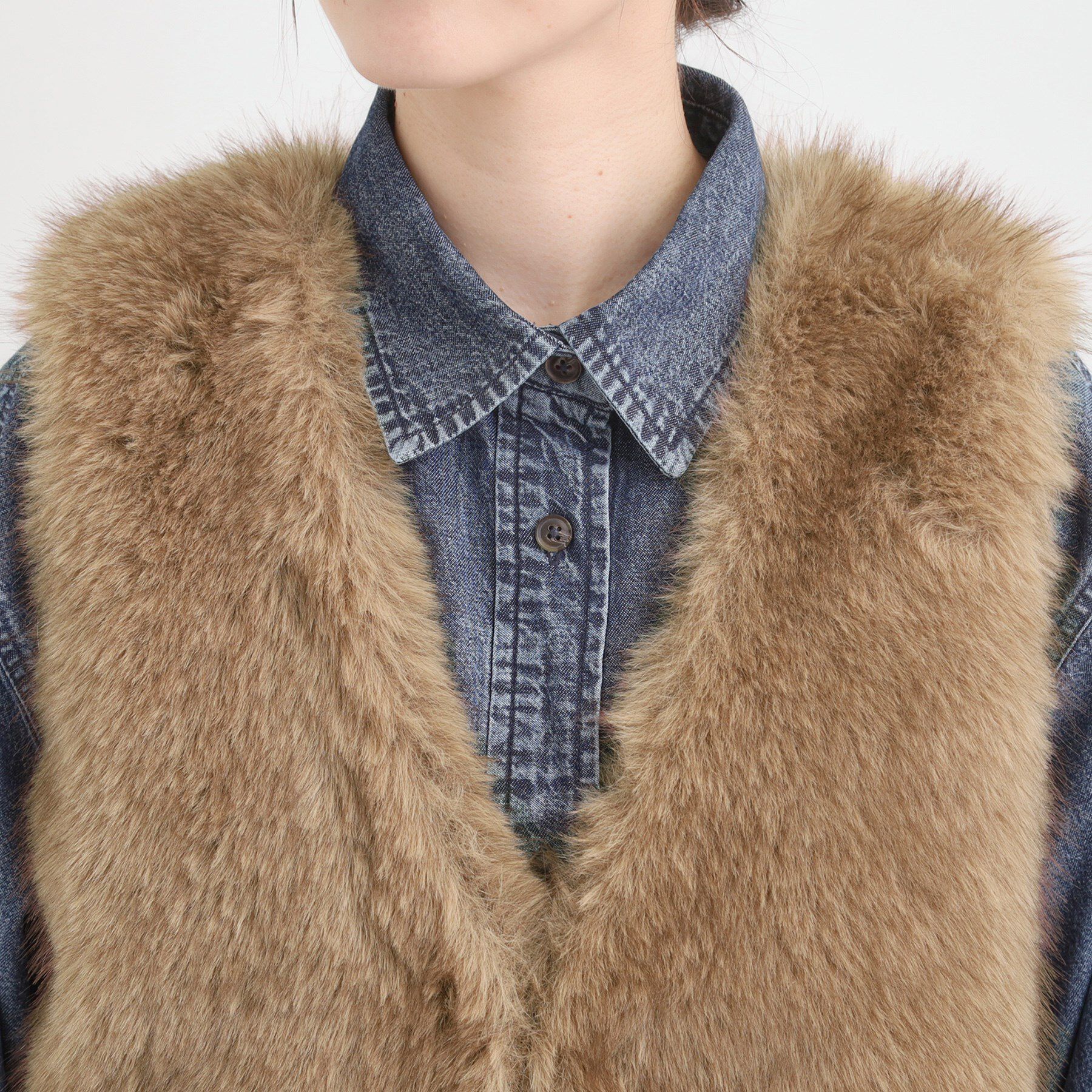 SHOO･LA･RUE「ふわふわフェイクファーベスト」|ベスト・ジレ|