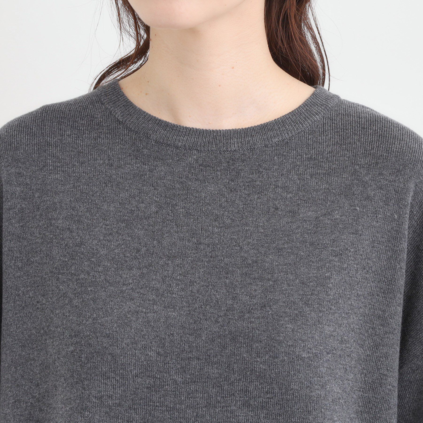 SHOO･LA･RUE「【洗濯機可/毛玉になりにくい】一枚で簡単こなれ見え 裾フェイクレイヤード風ニット」|ニット・セーター|