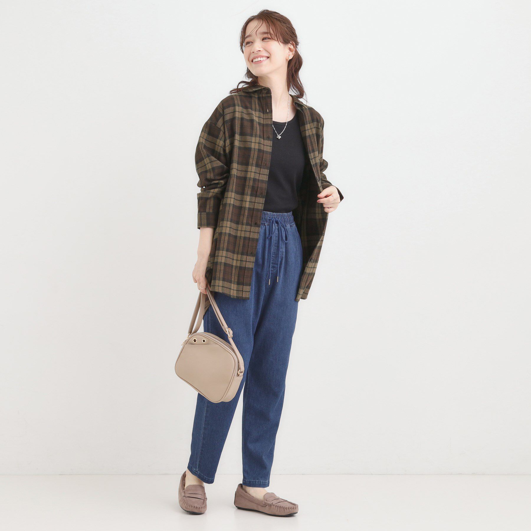 SHOO･LA･RUE「【S-LL】柔らかさが癖になる 起毛コットン オーバーサイズシャツ」|シャツ・ブラウス|