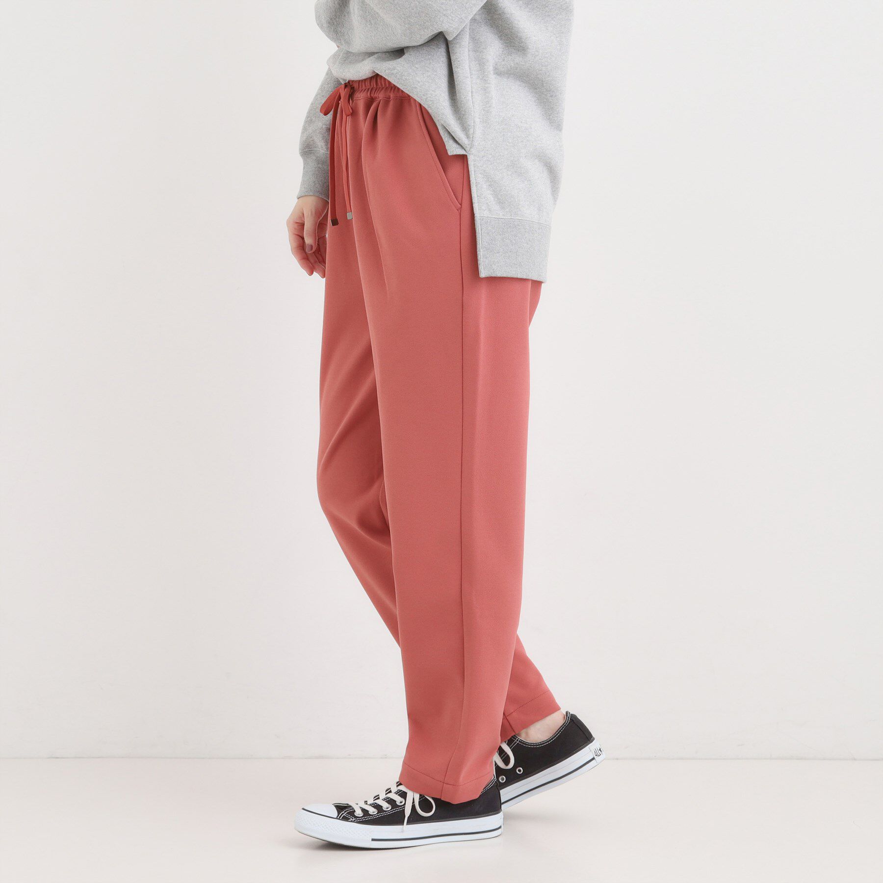 SHOO･LA･RUE「【S-LL/股上深め】裏起毛スマートイージーパンツ」|その他|