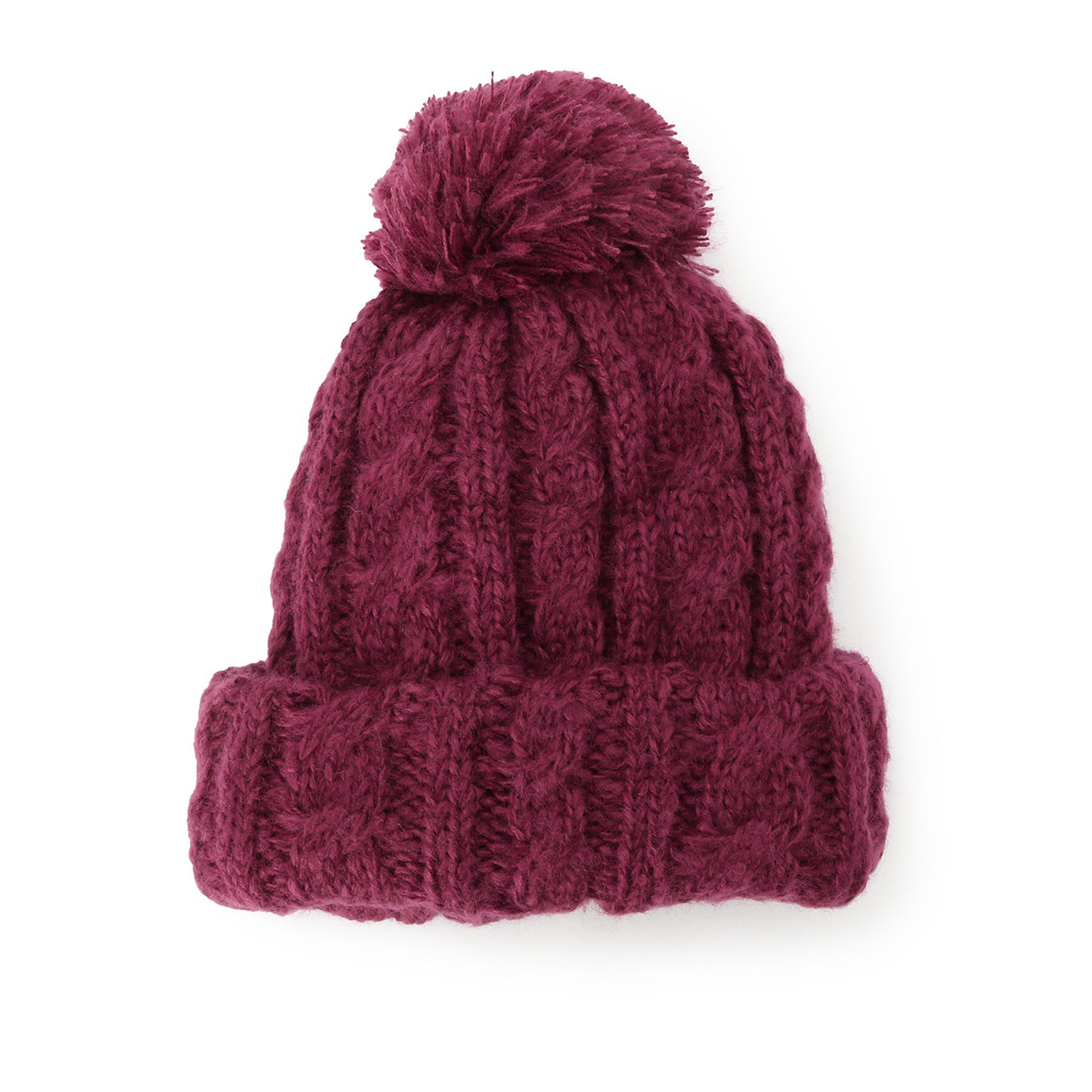 SHOO･LA･RUE「マフラーにもなる 2WAYニット帽」|ニット帽|ボルドー(064)